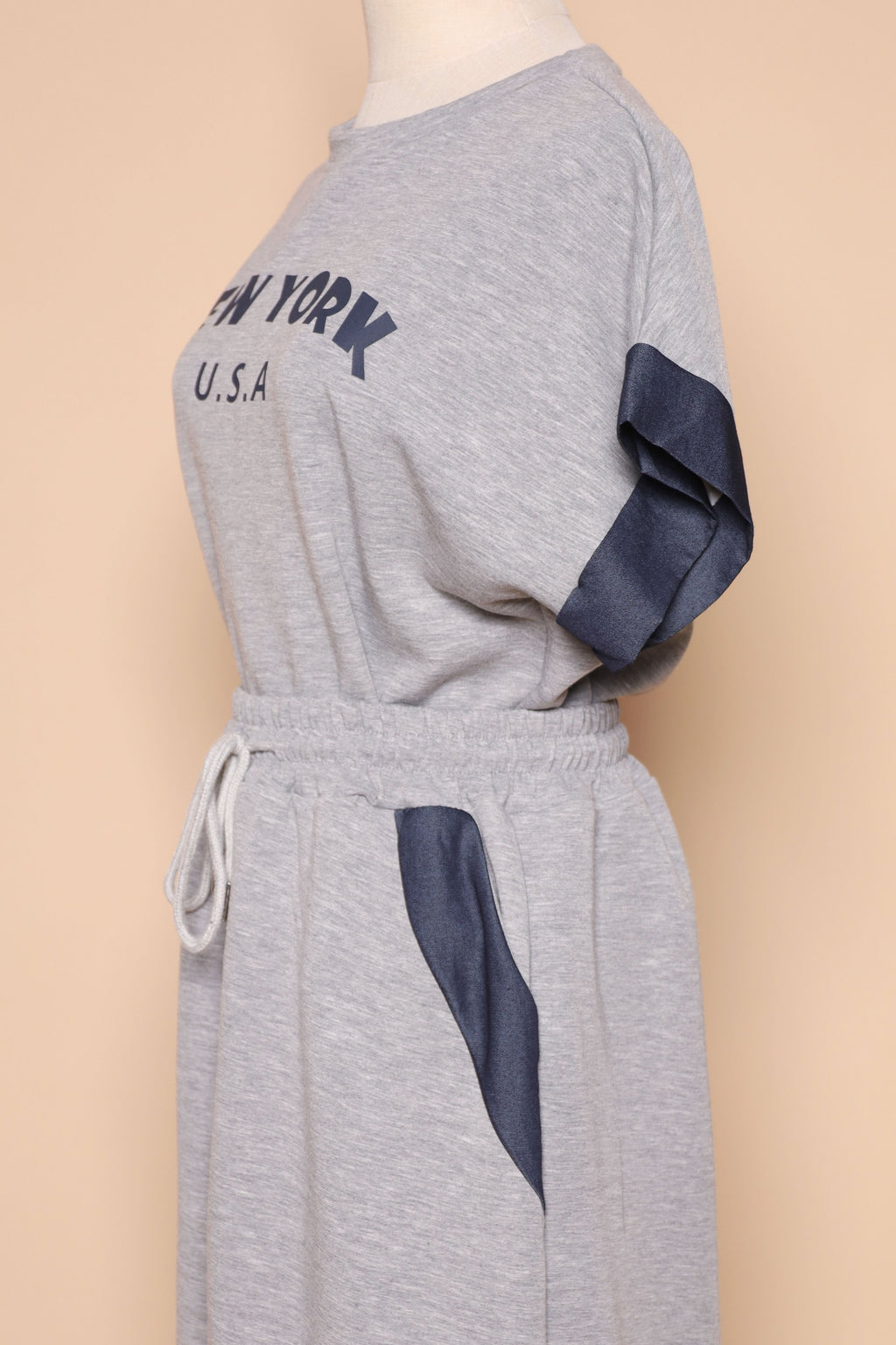 PO - New York 2 in 1 Top and Skirt Set in Grey