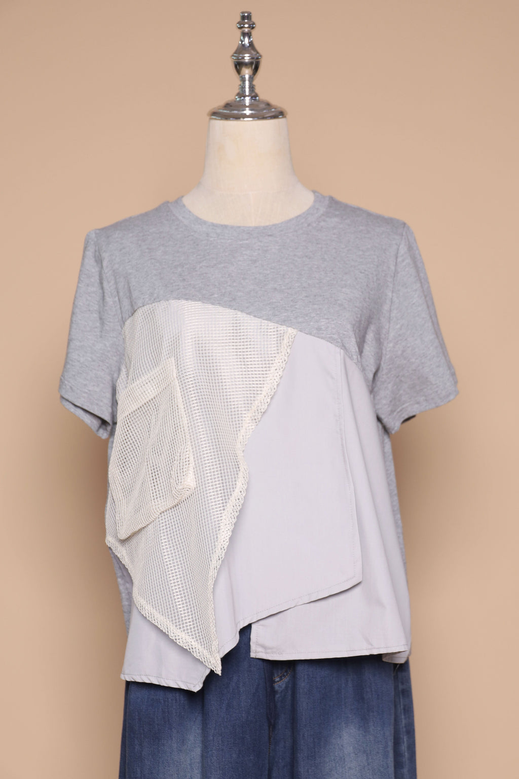 PO - Noel Netted Top in Grey