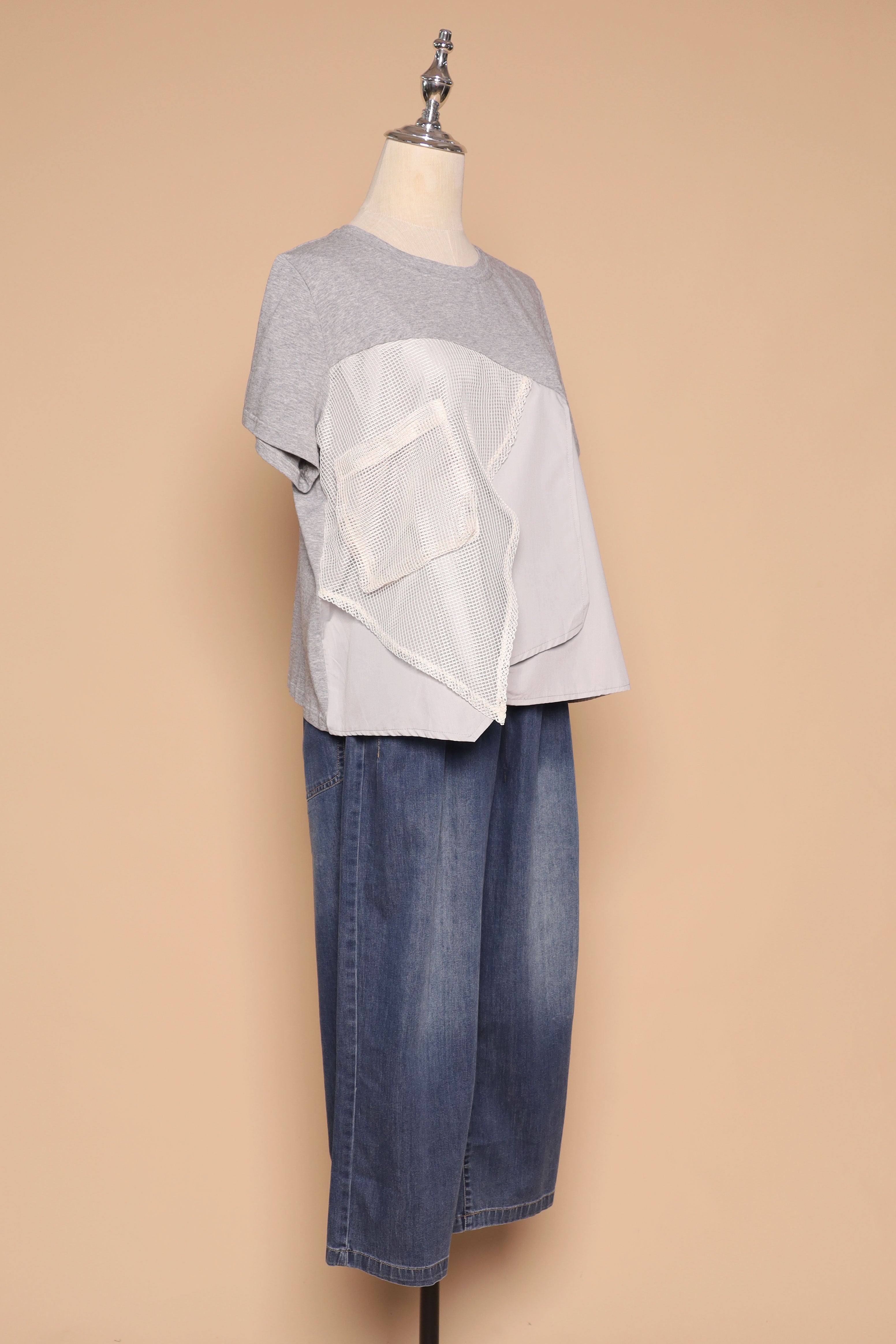 PO - Noel Netted Top in Grey