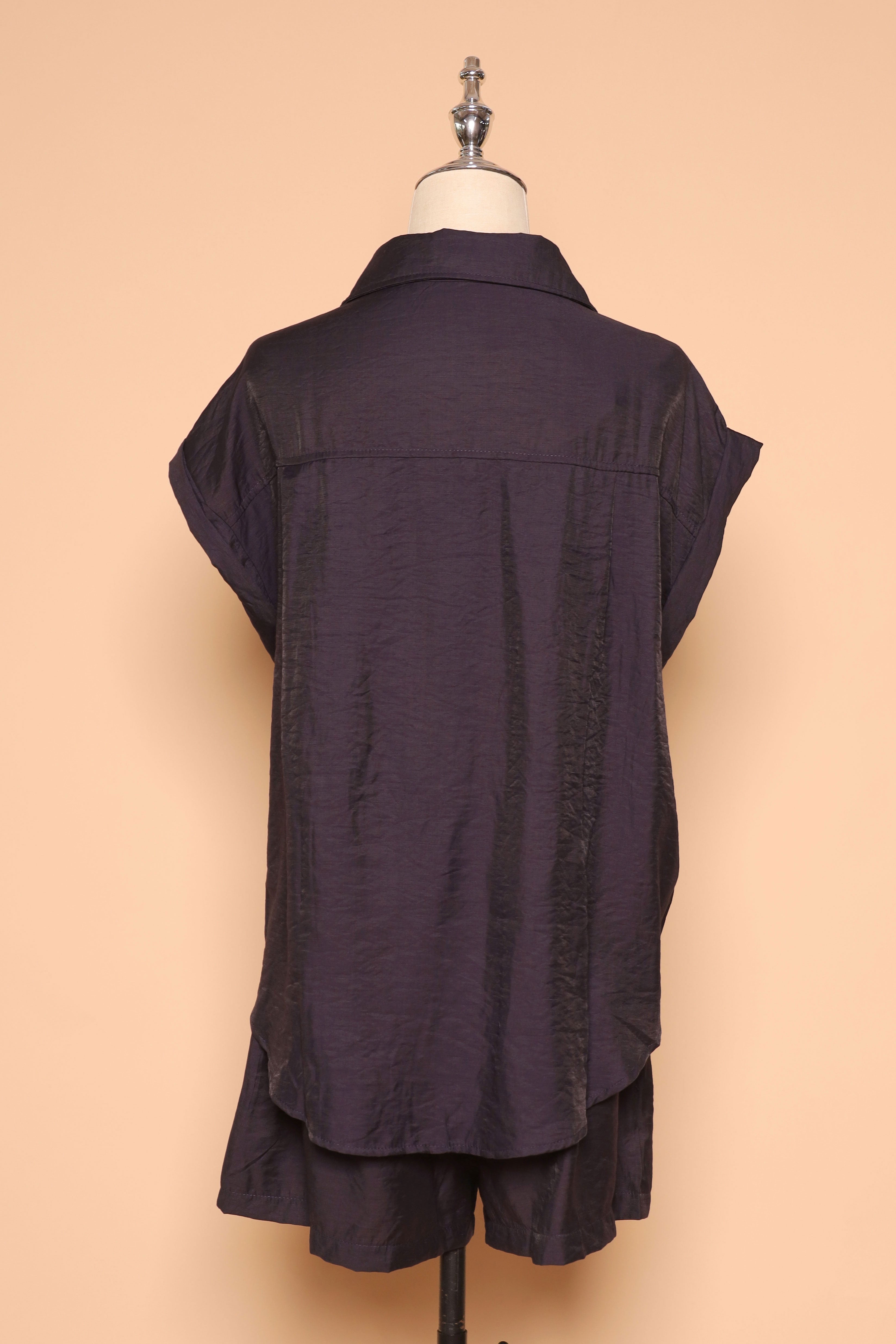 PO - Perryu 2 in 1 Top and Shorts Set in Navy