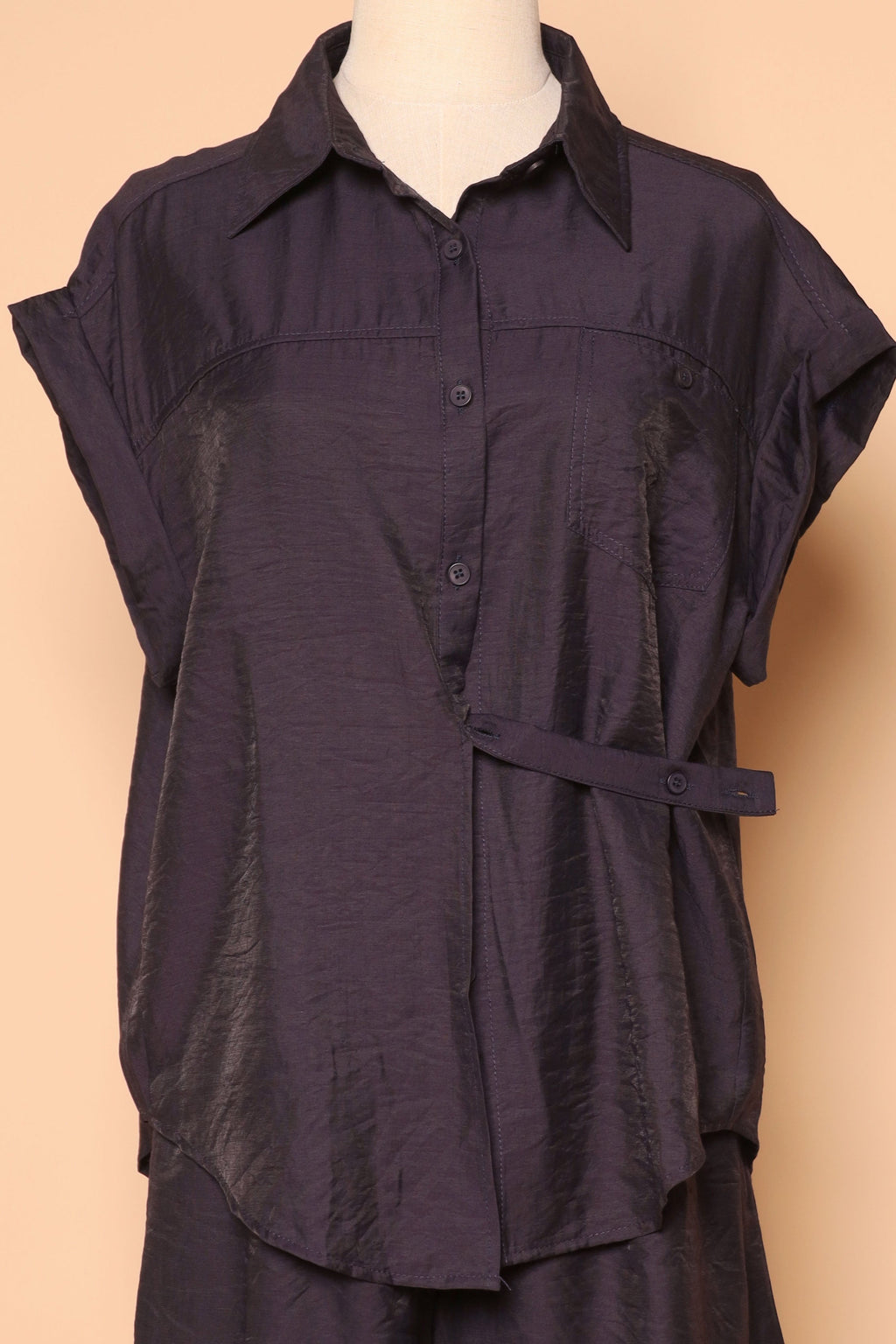 PO - Perryu 2 in 1 Top and Shorts Set in Navy