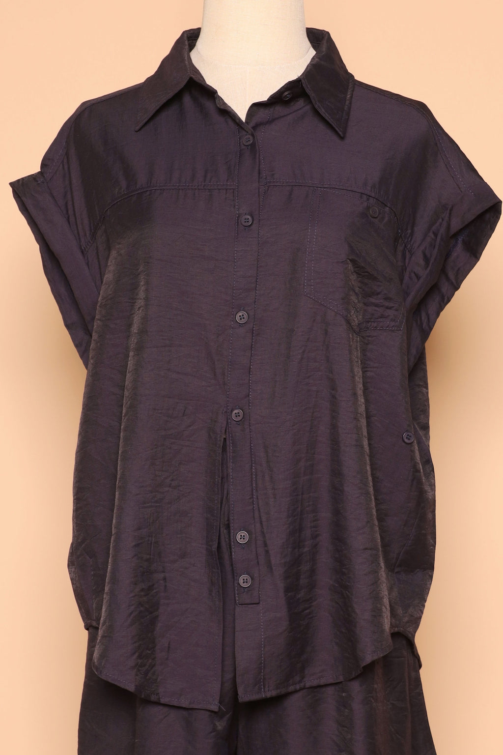 PO - Perryu 2 in 1 Top and Shorts Set in Navy