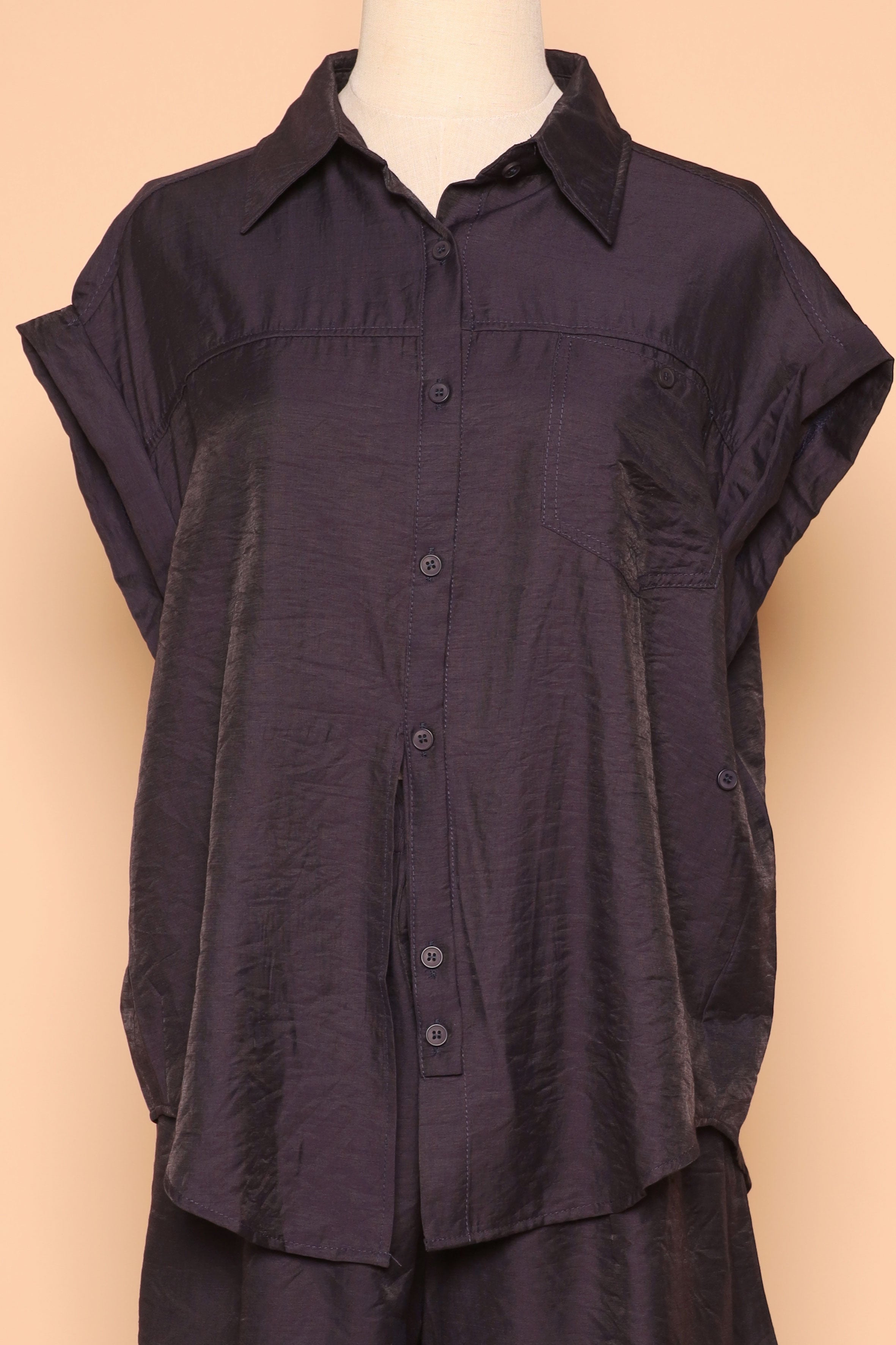 PO - Perryu 2 in 1 Top and Shorts Set in Navy