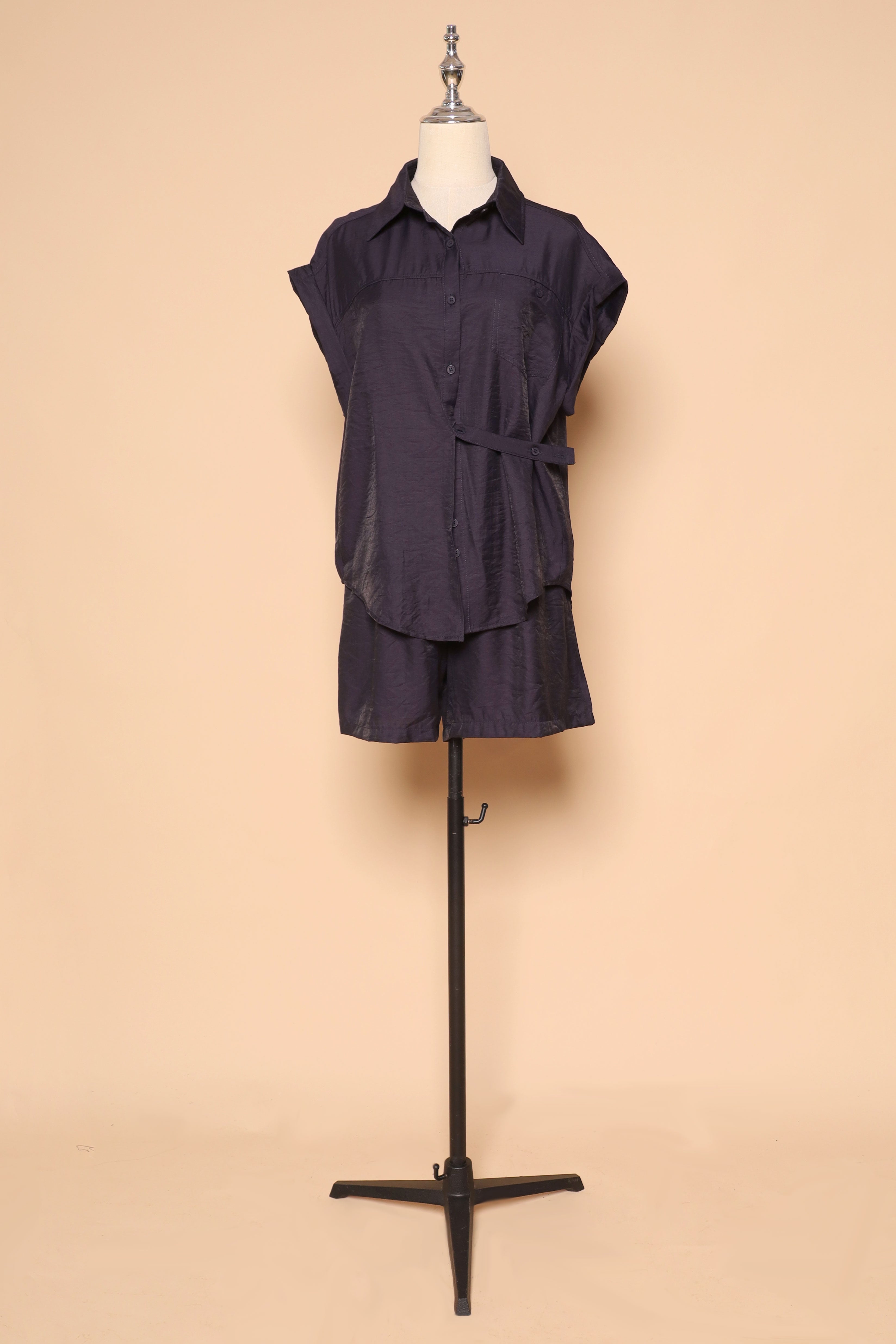 PO - Perryu 2 in 1 Top and Shorts Set in Navy