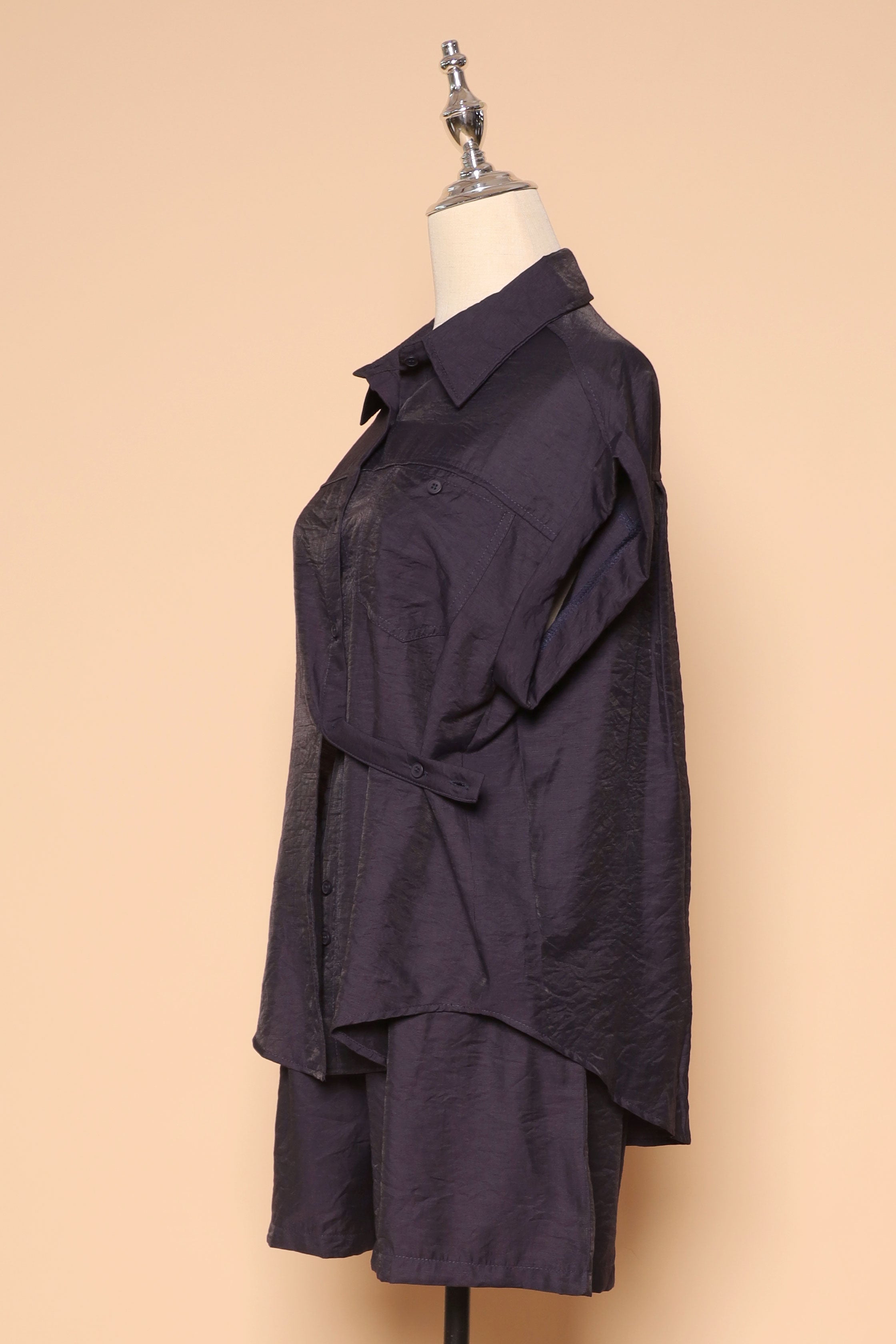 PO - Perryu 2 in 1 Top and Shorts Set in Navy