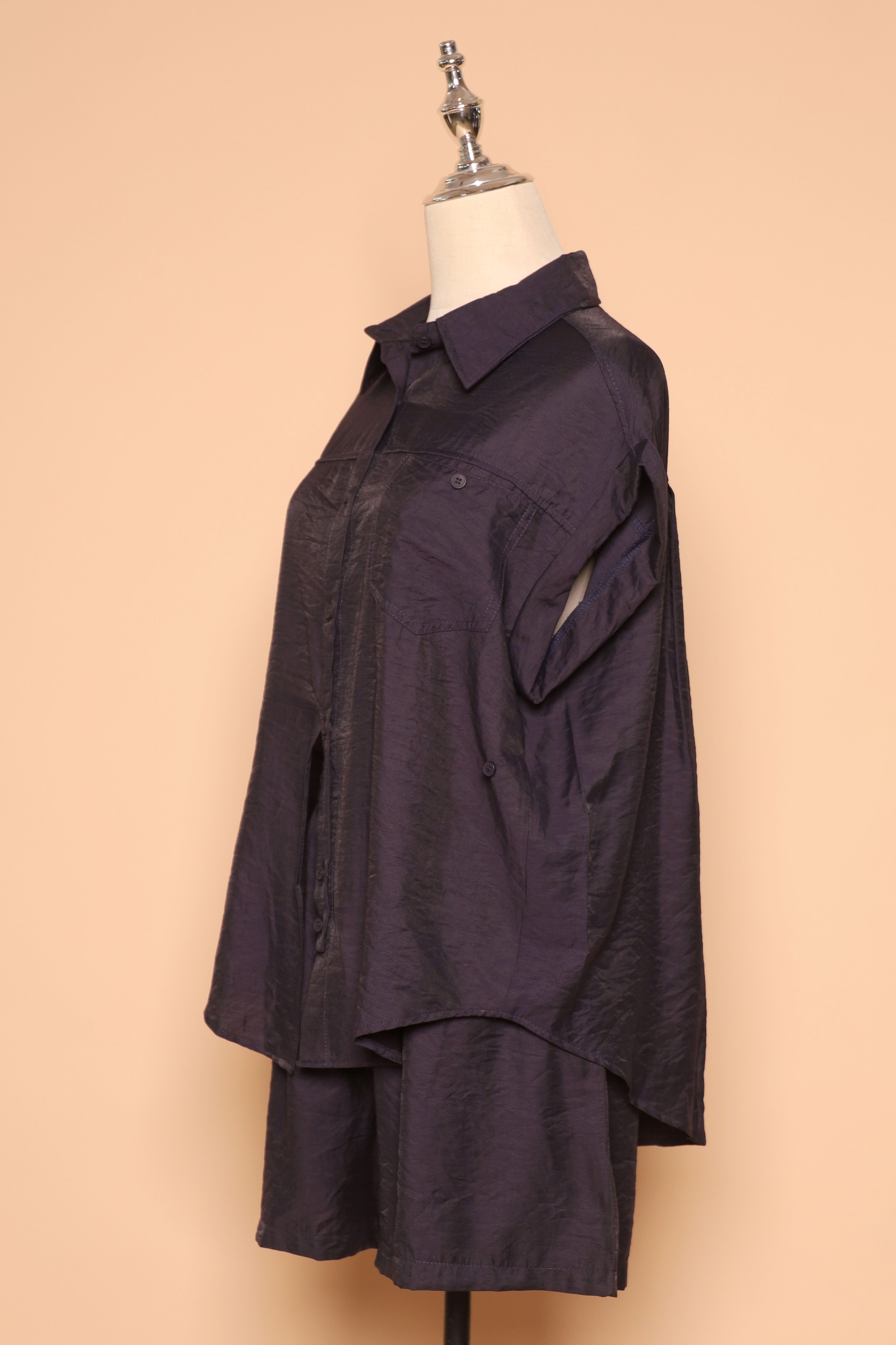 PO - Perryu 2 in 1 Top and Shorts Set in Navy