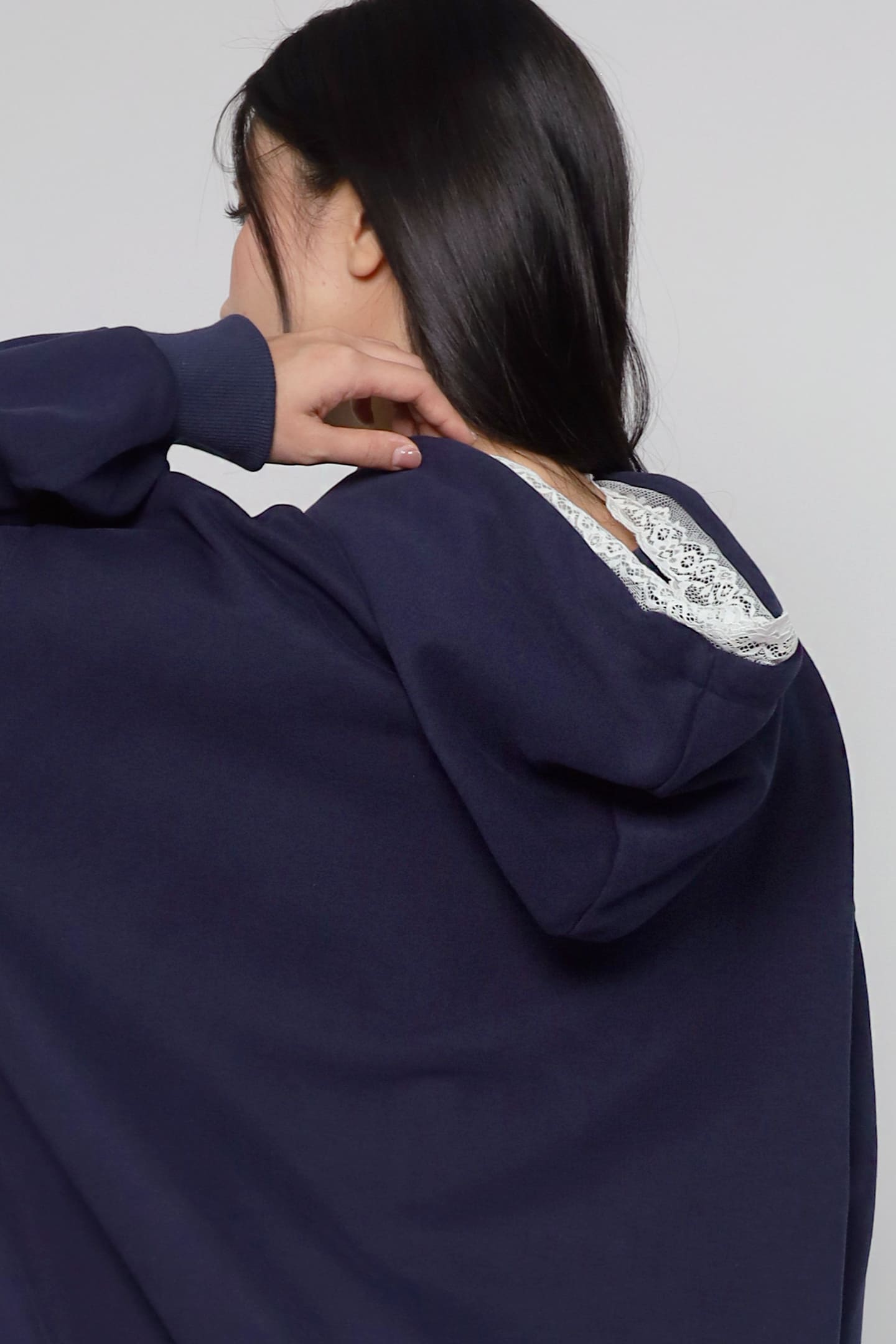 JOY - Pleasant Day Hoodie Pullover in Navy Blue