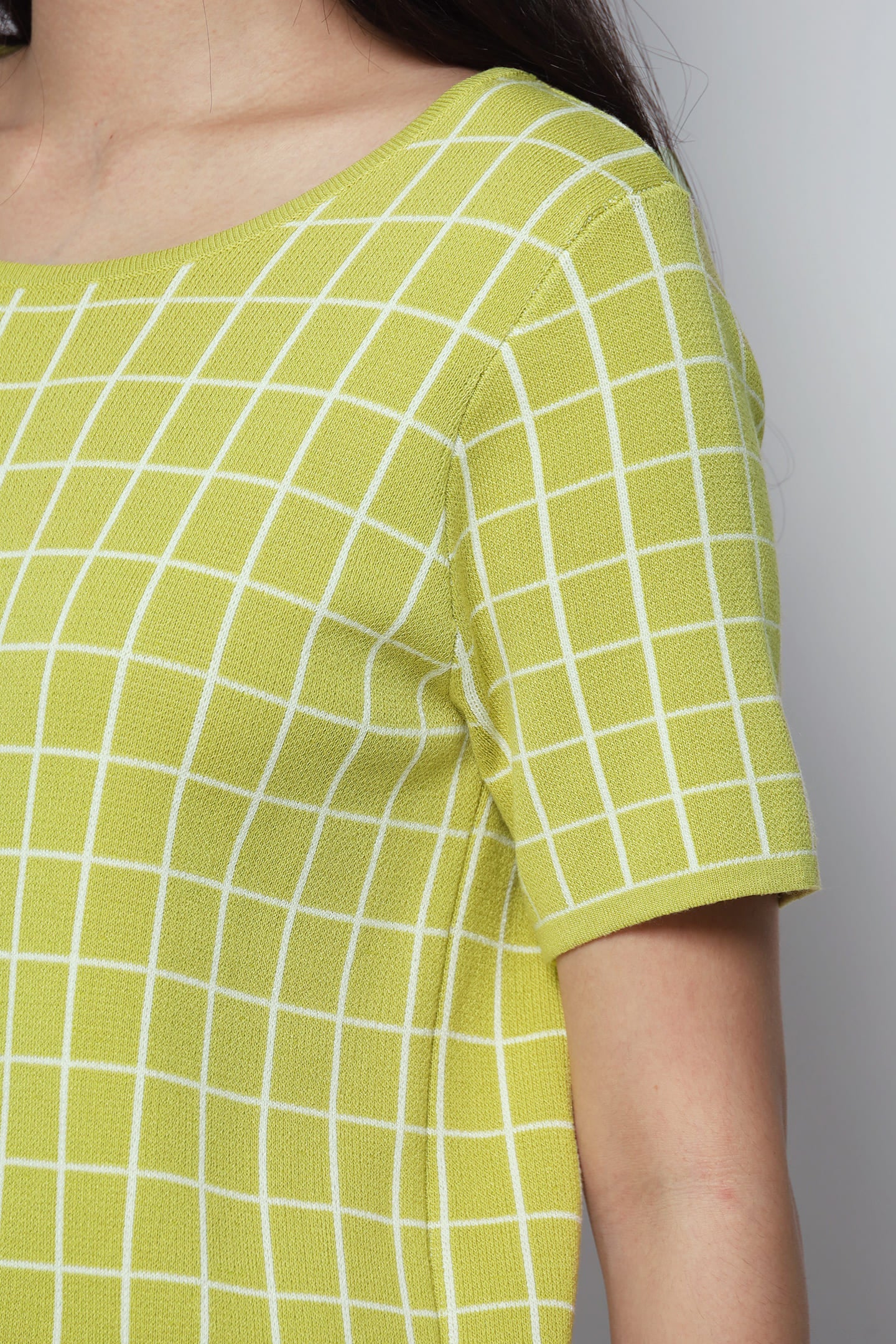 Priya Checkered Knit Dress