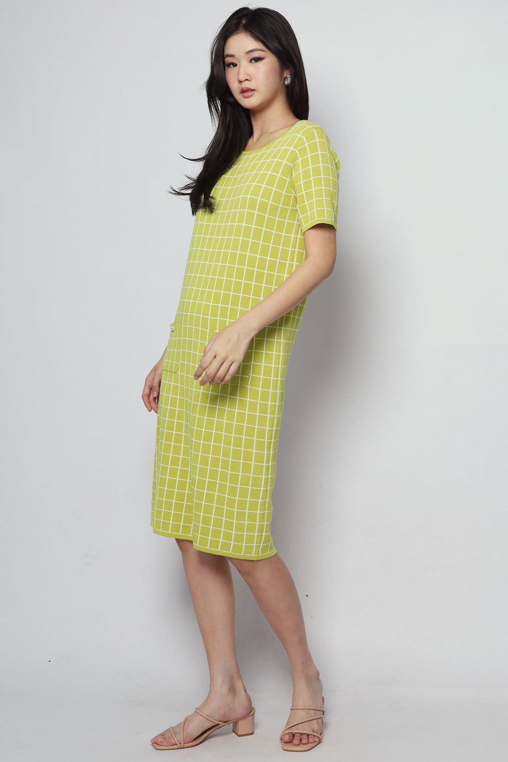 Priya Checkered Knit Dress