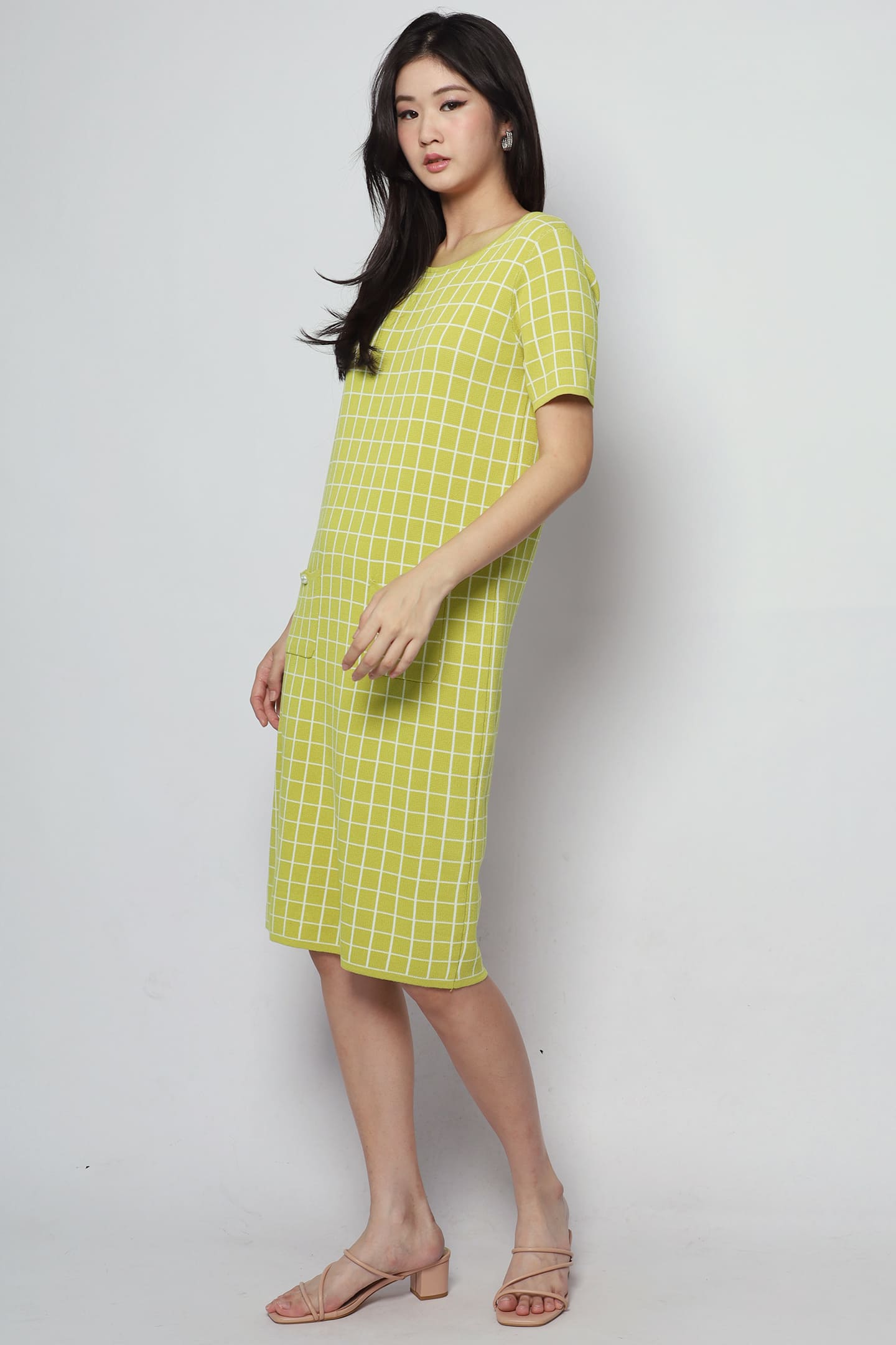 Priya Checkered Knit Dress