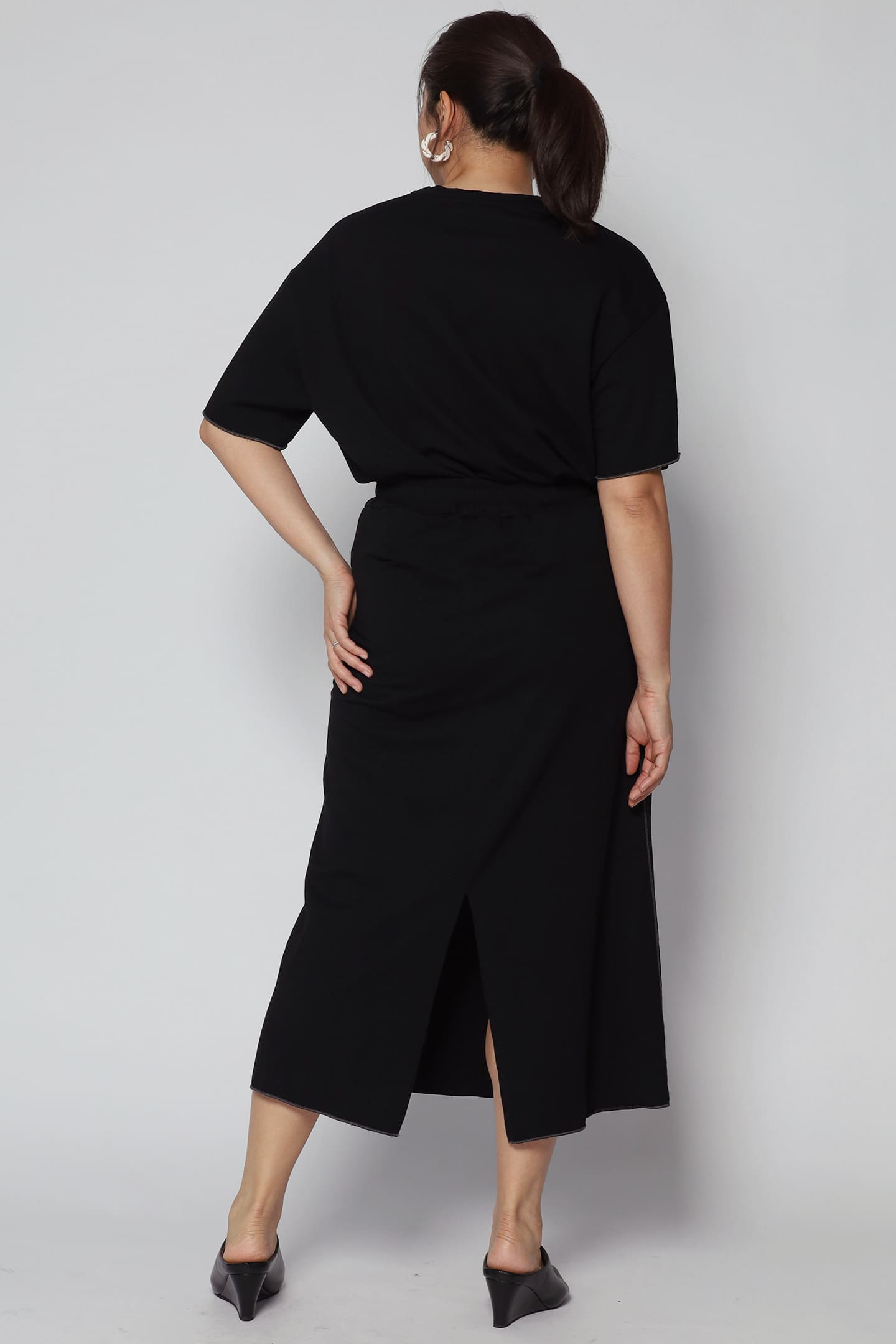 Rocco 2 in 1 Top and Skirt Set in Black