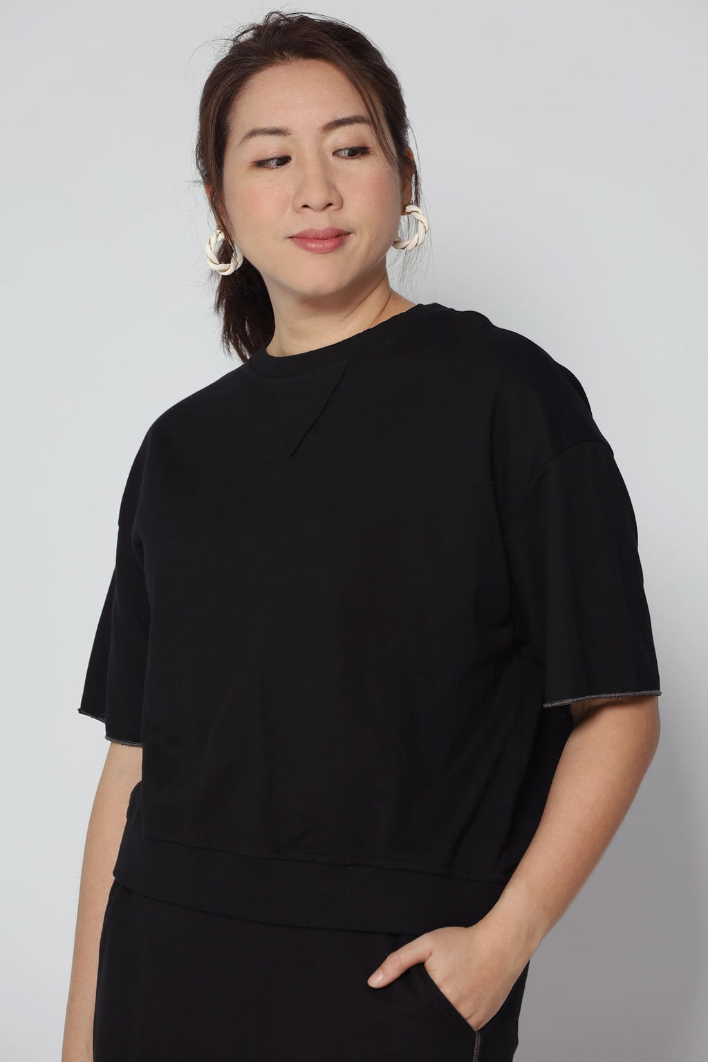 Rocco 2 in 1 Top and Skirt Set in Black