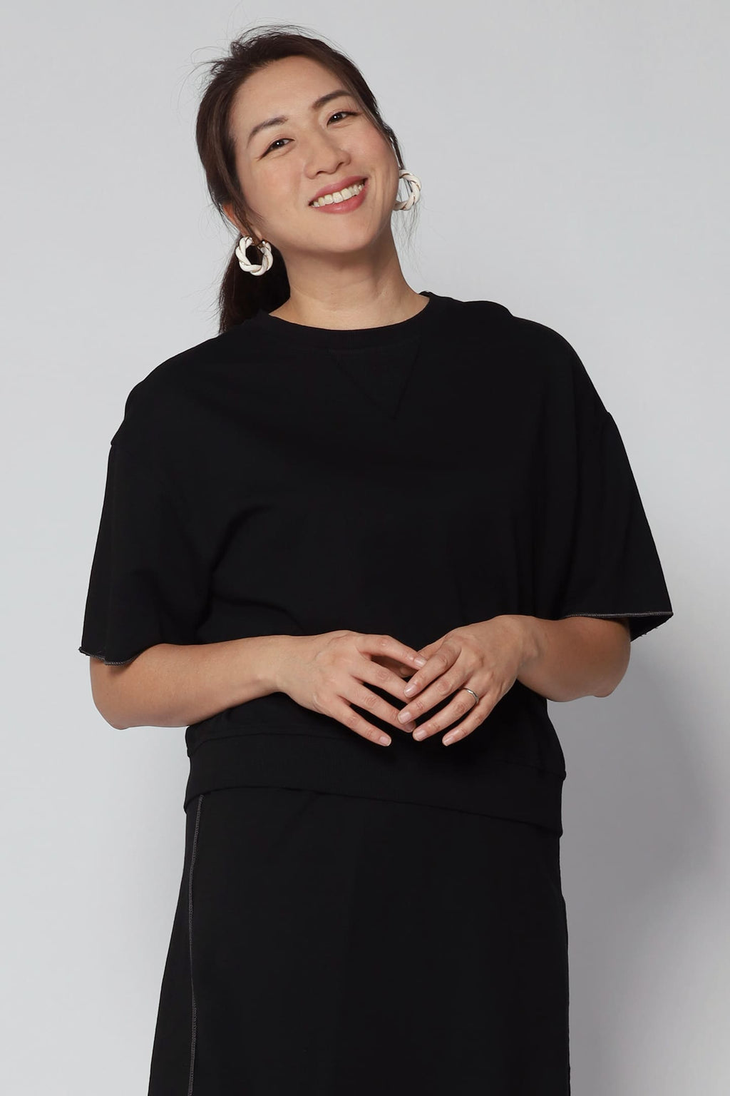 Rocco 2 in 1 Top and Skirt Set in Black