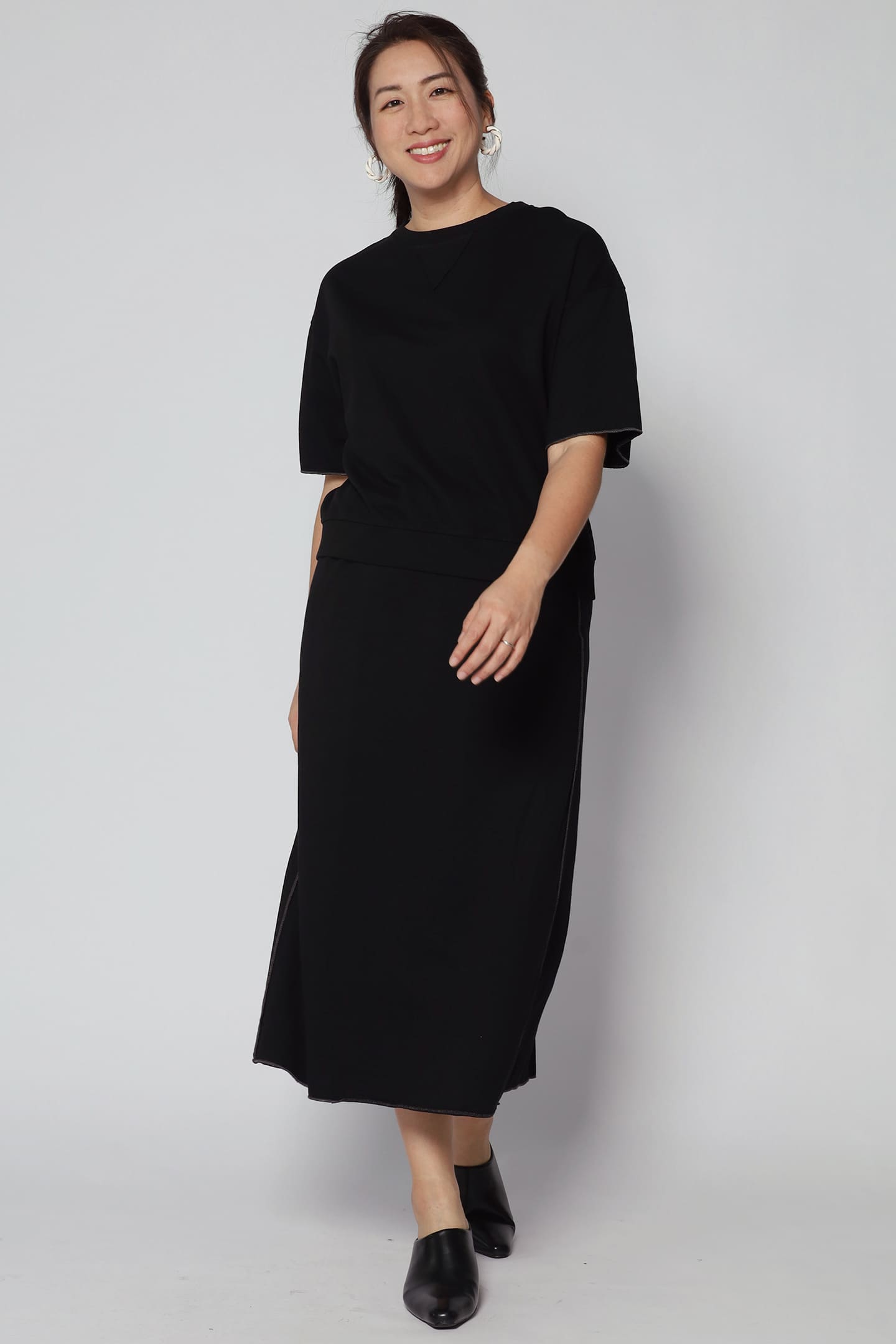 Rocco 2 in 1 Top and Skirt Set in Black