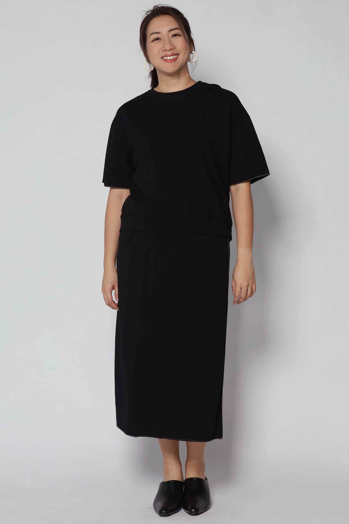 Rocco 2 in 1 Top and Skirt Set in Black