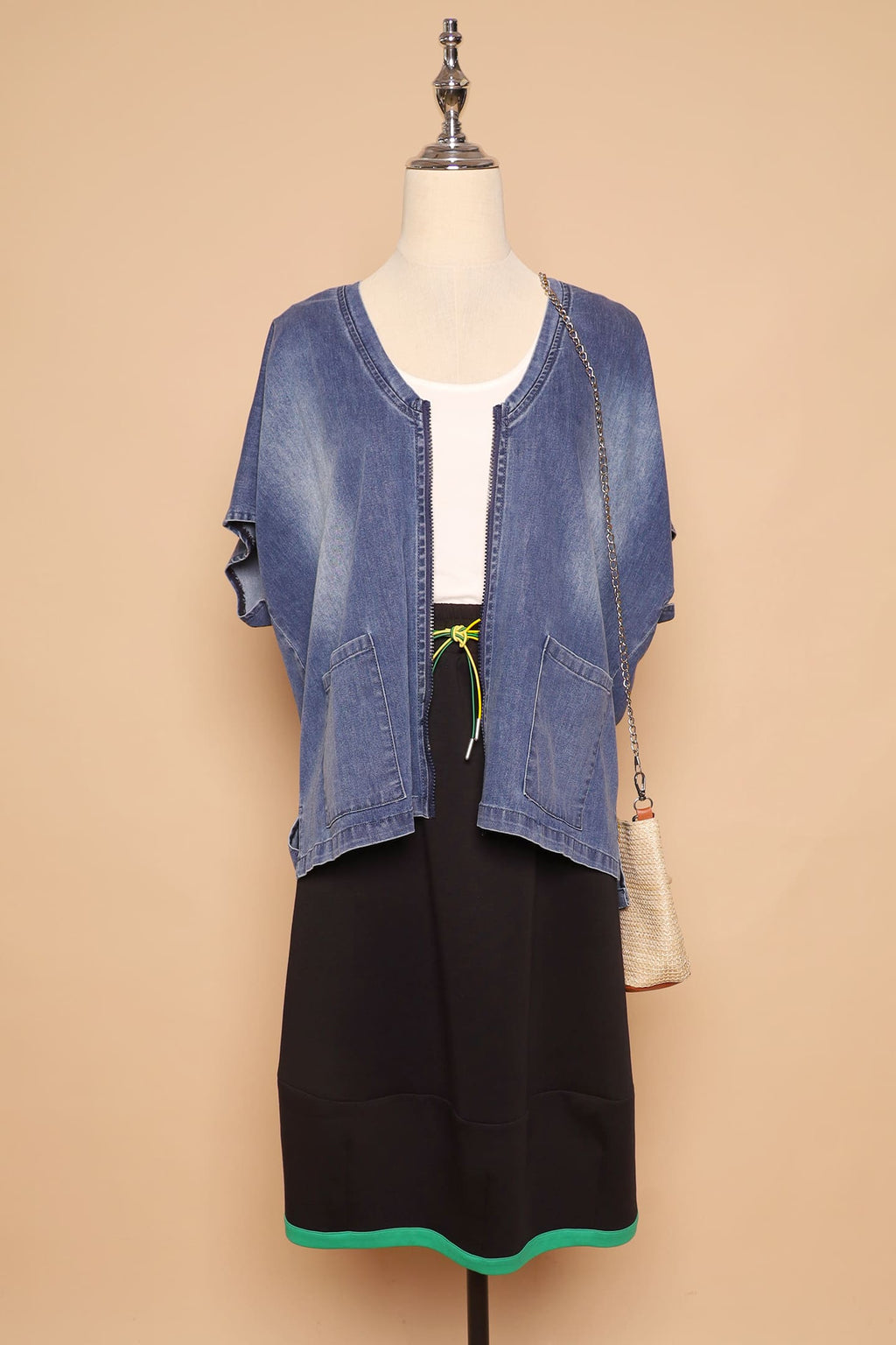 PO - Ryanne Zipper Jacket in Dark Denim