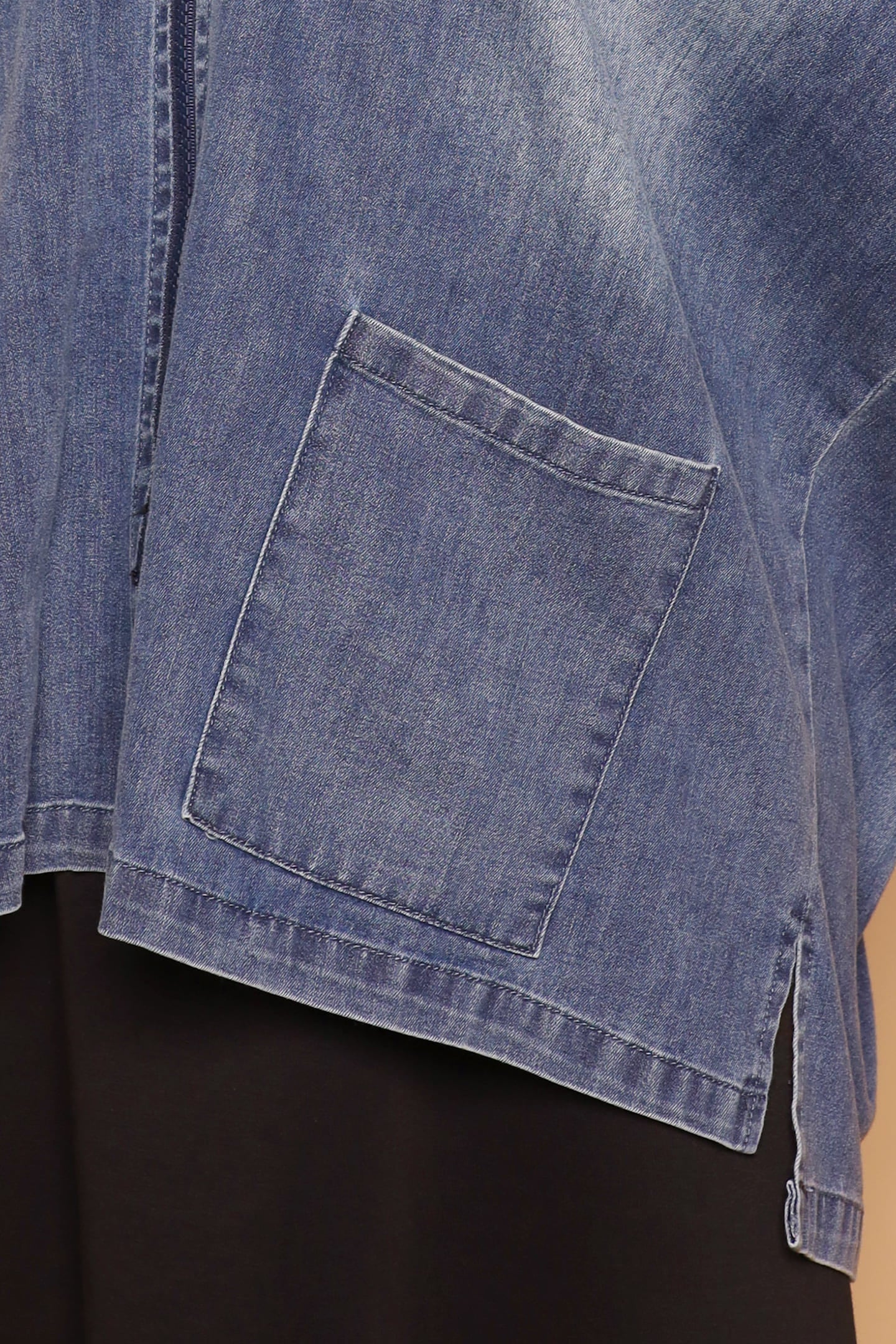 PO - Ryanne Zipper Jacket in Dark Denim