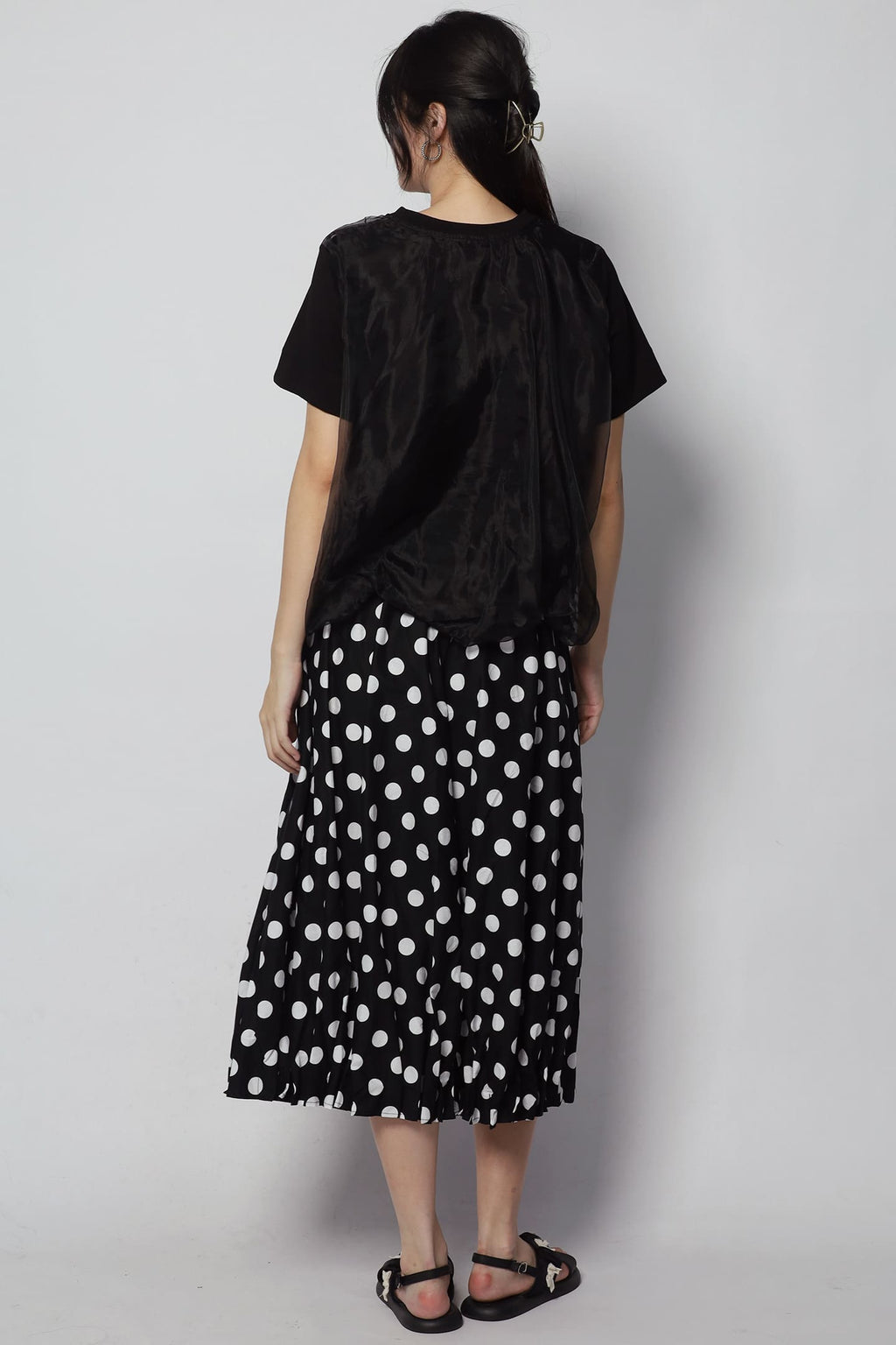 Sisi Organza Top in Black