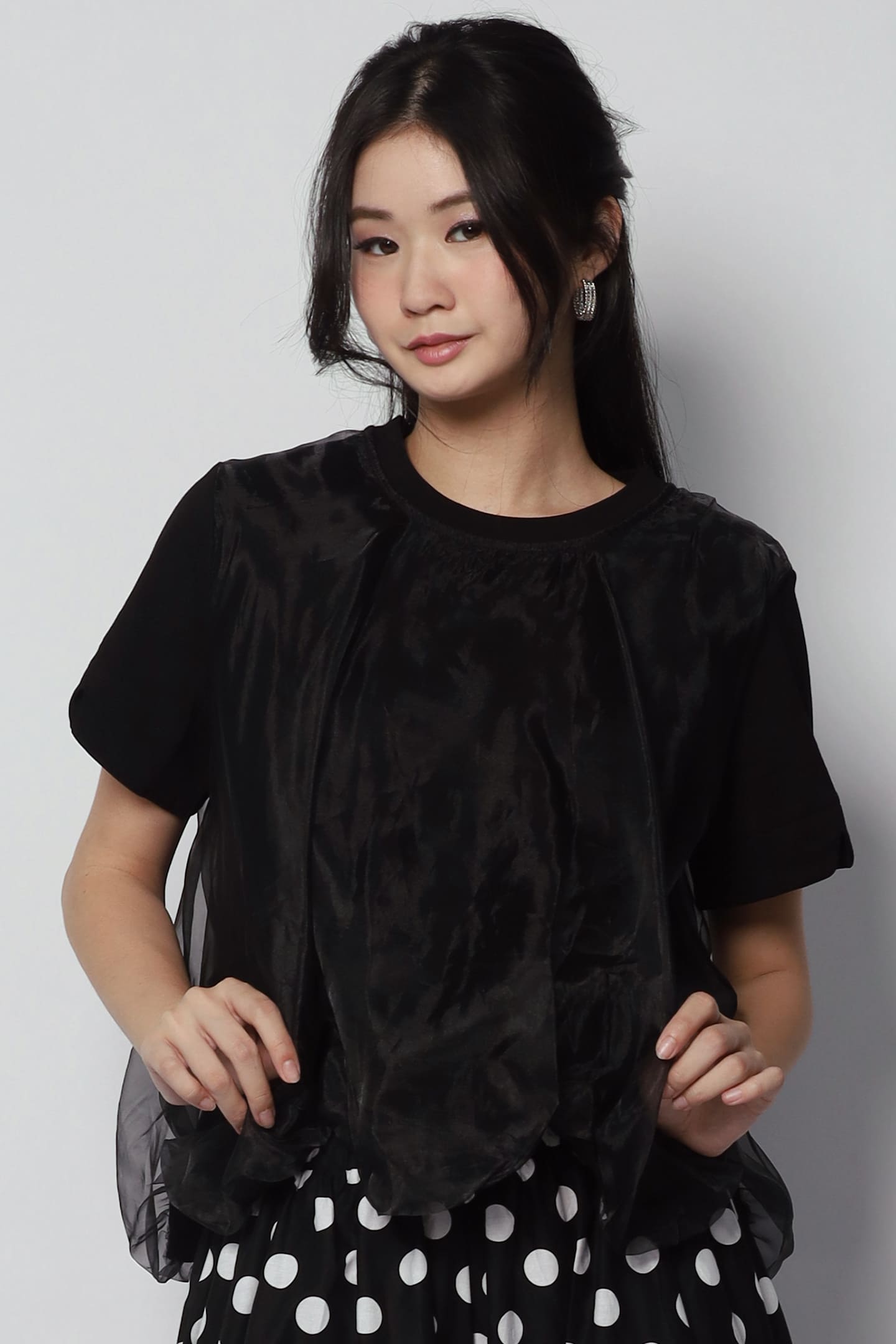 Sisi Organza Top in Black