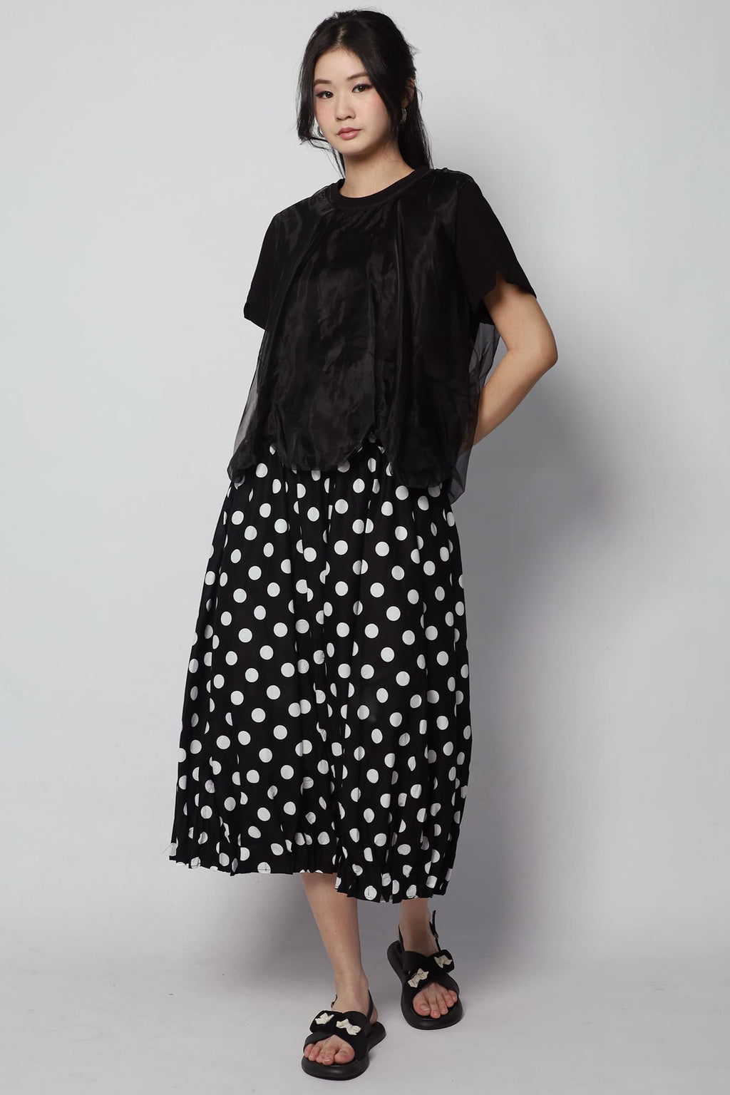 Sisi Organza Top in Black