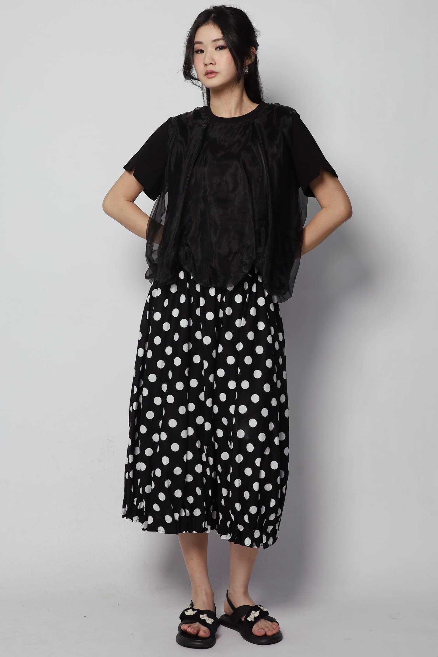 Sisi Organza Top in Black