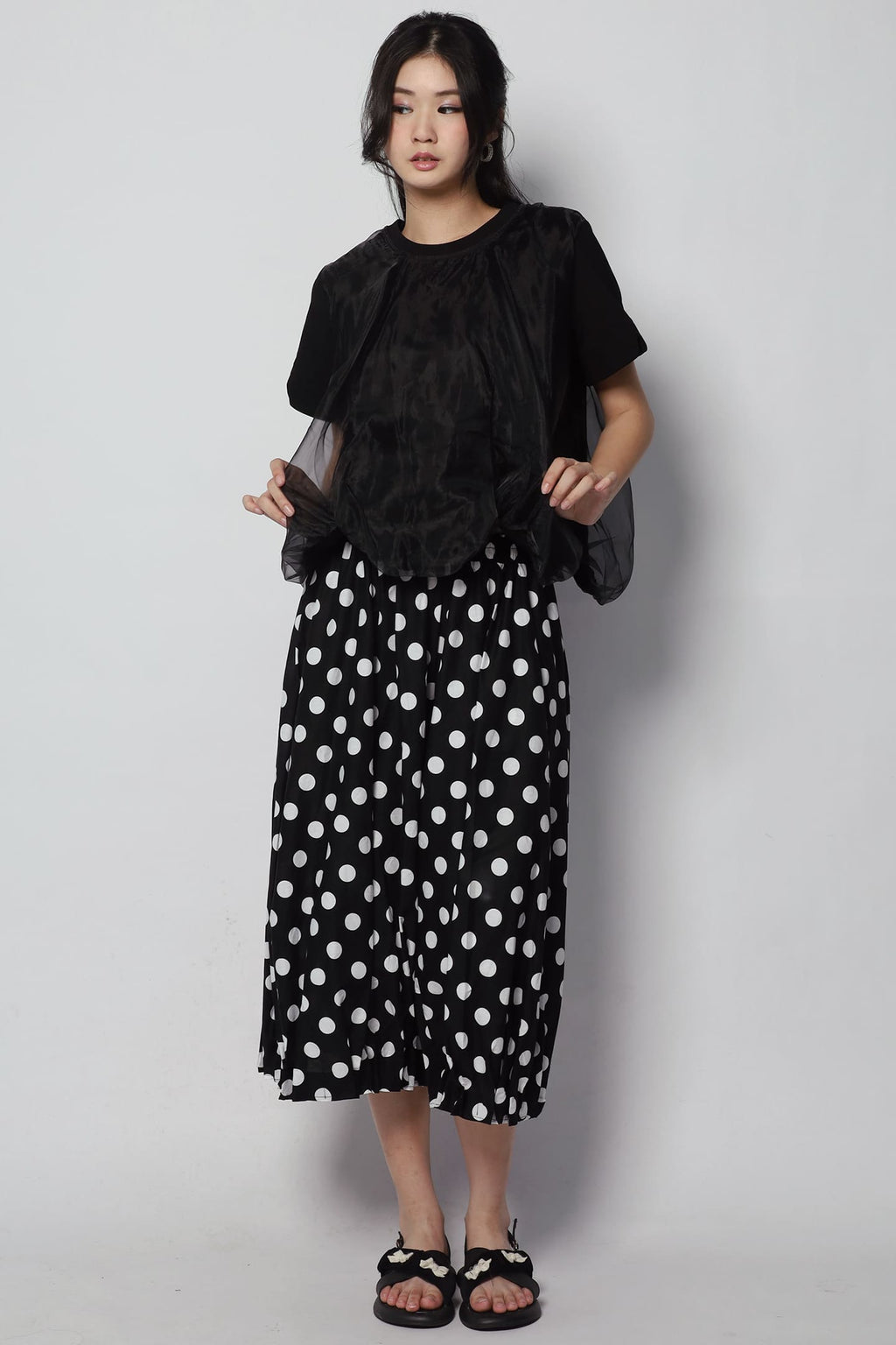 Sisi Organza Top in Black