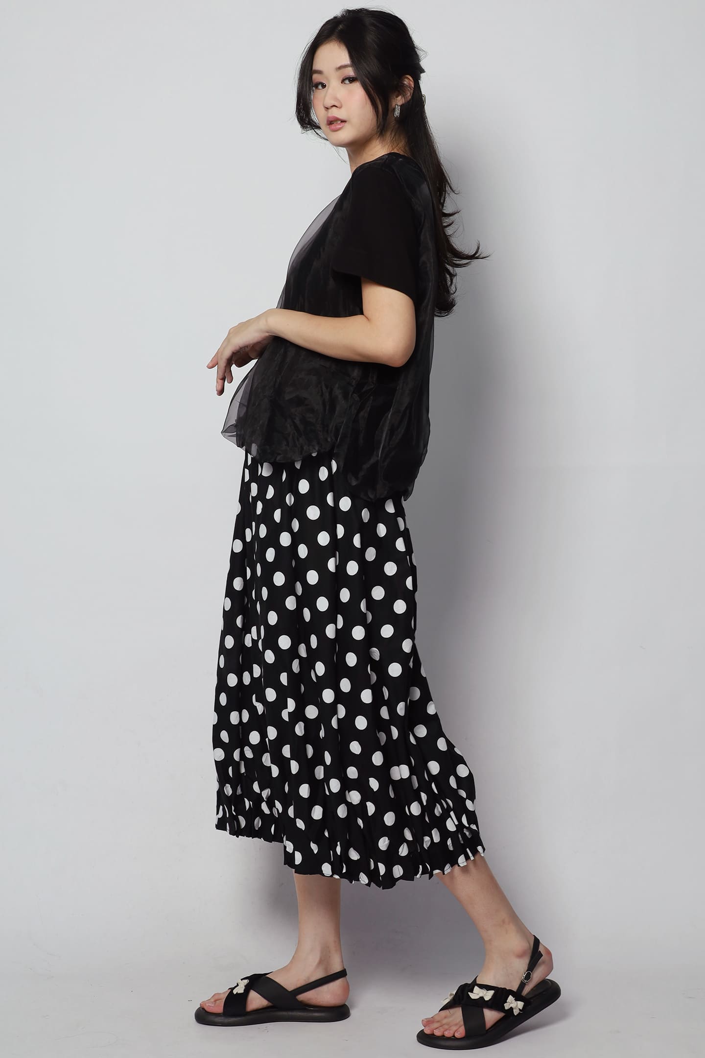 Sisi Organza Top in Black