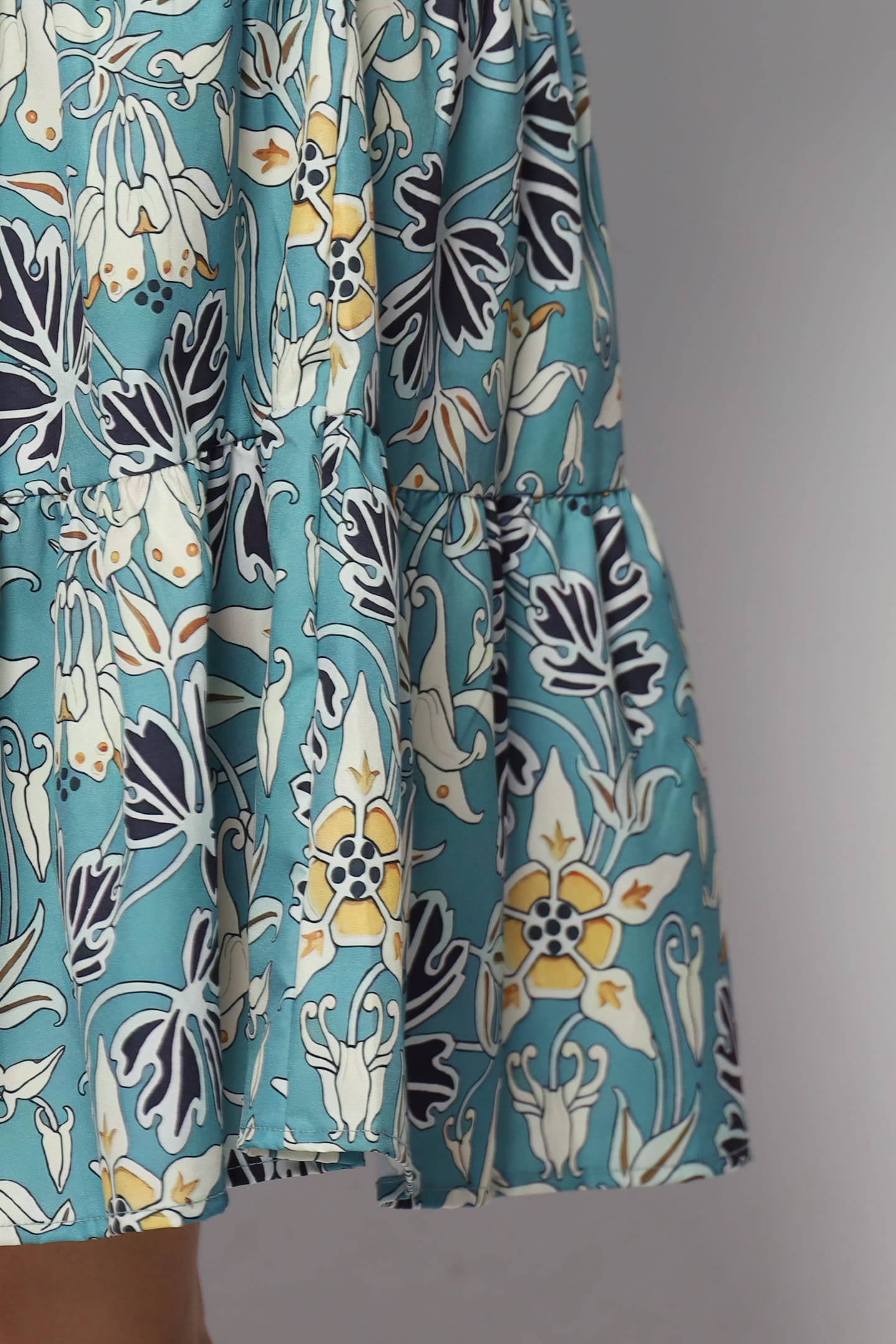 Sue Dress in Mint Foliage