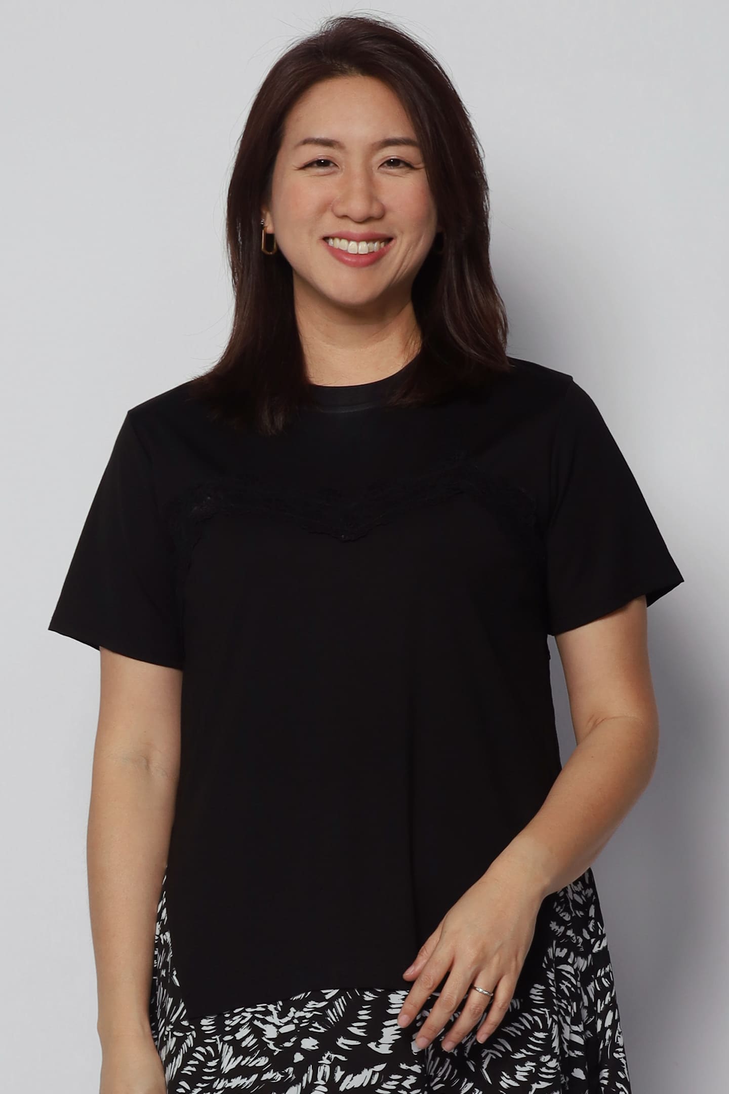 Thalia Abstract Dress in Black