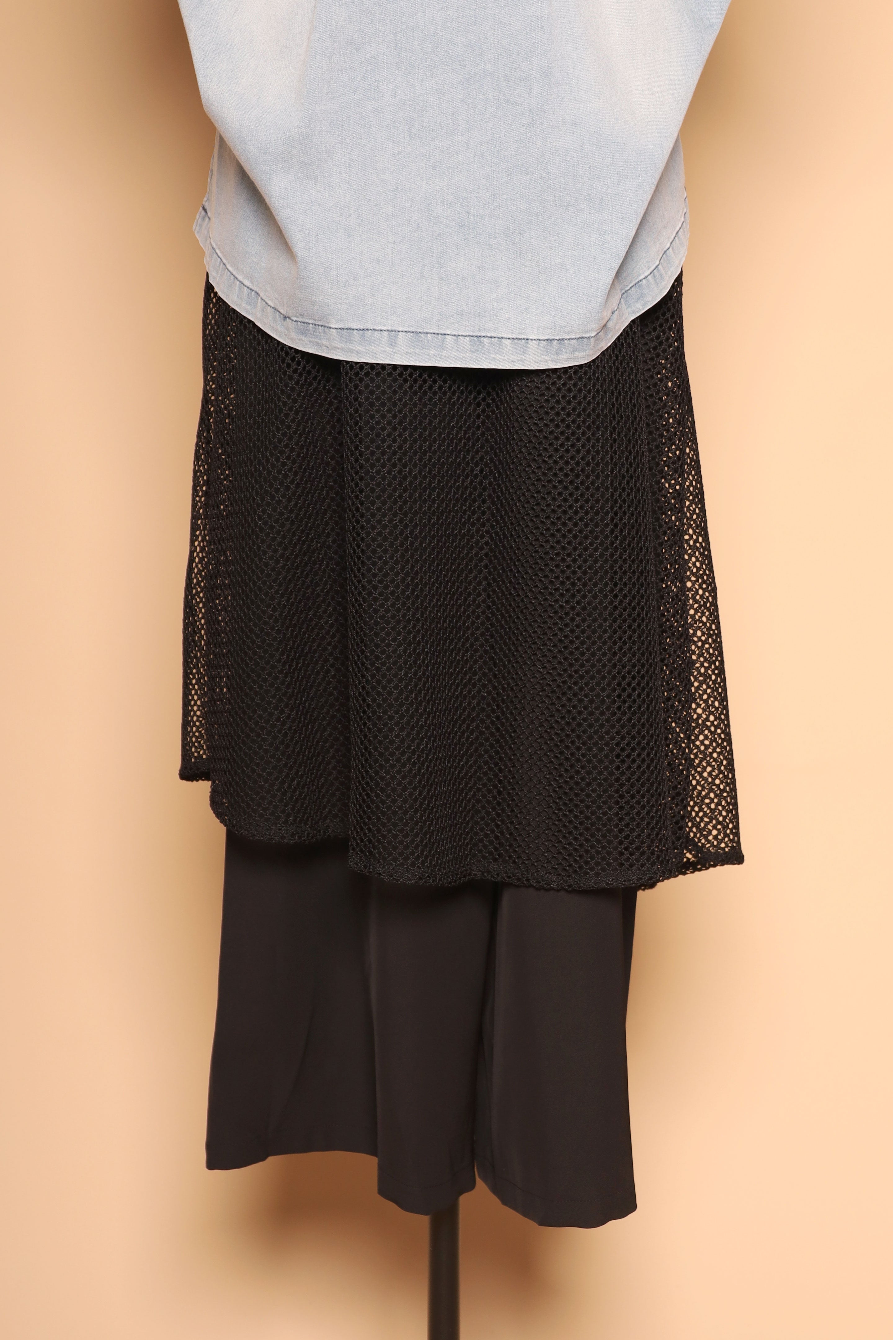 PO - Vick Netted Culottes in Black