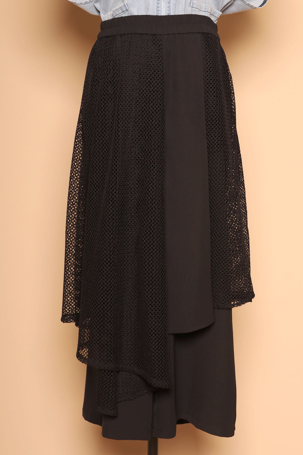 PO - Vick Netted Culottes in Black