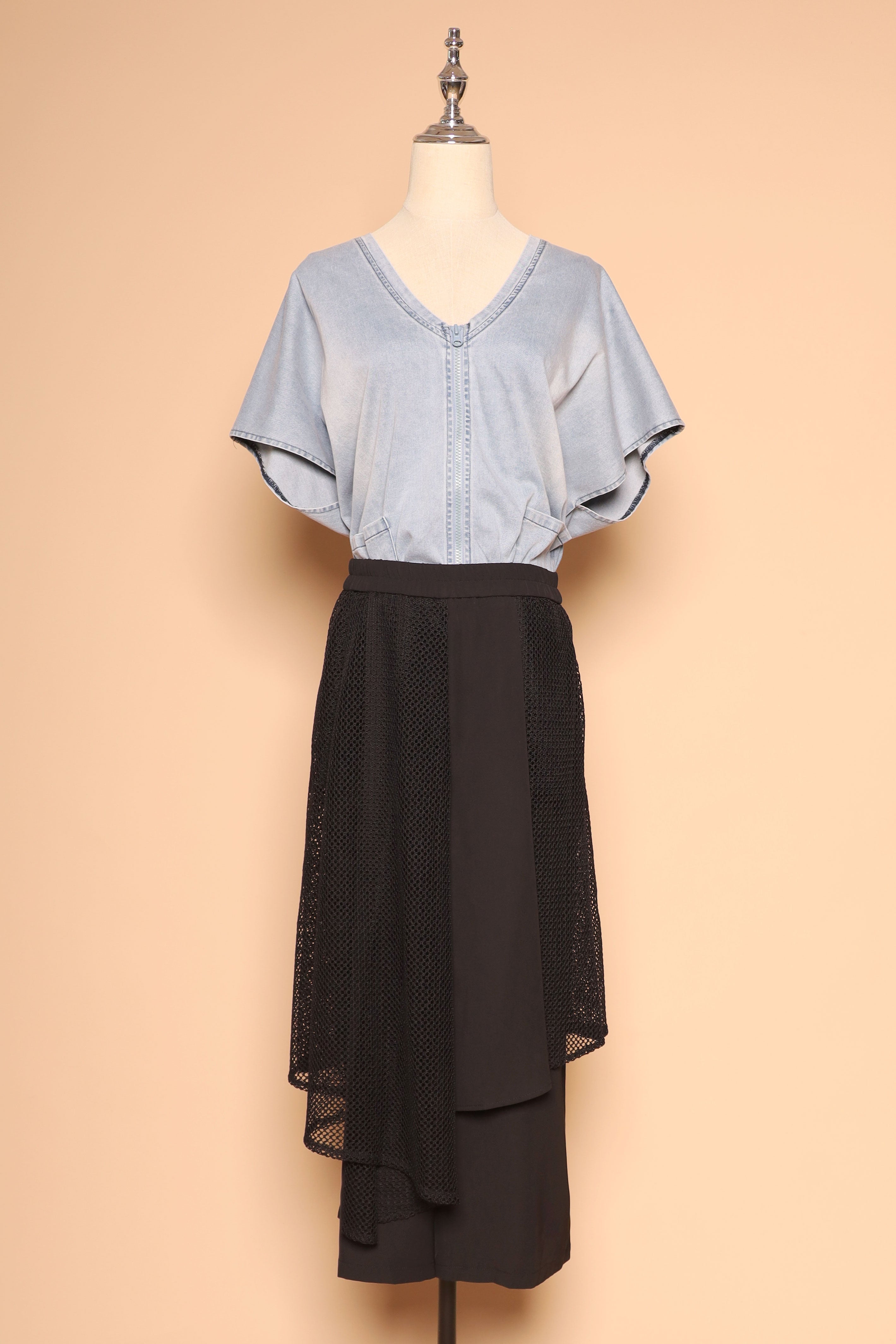 PO - Vick Netted Culottes in Black