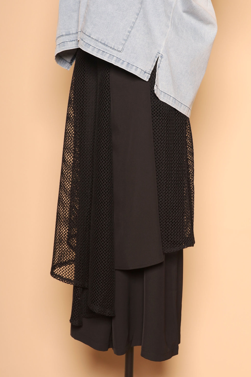 PO - Vick Netted Culottes in Black