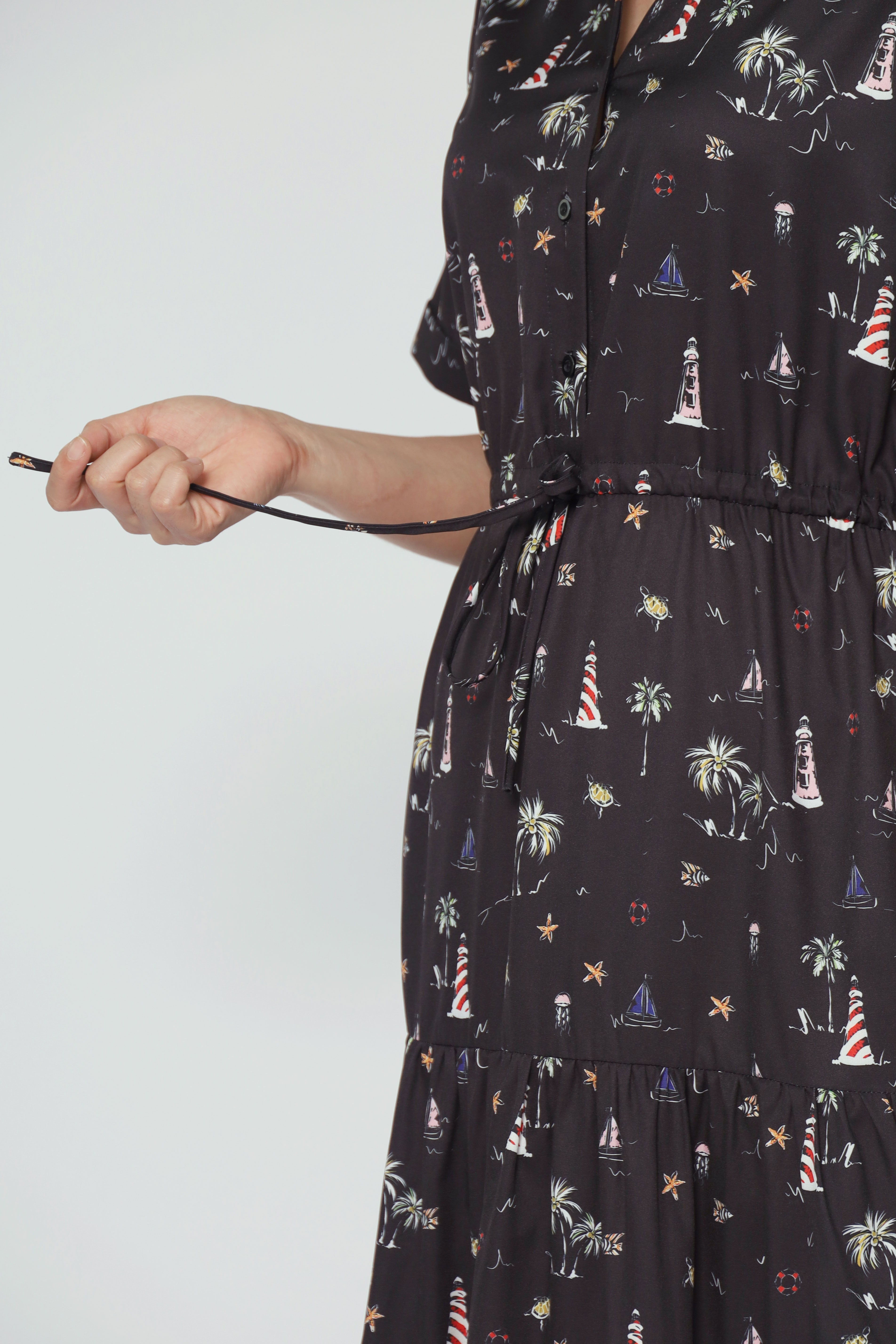 Vedette Dress in Palm Party