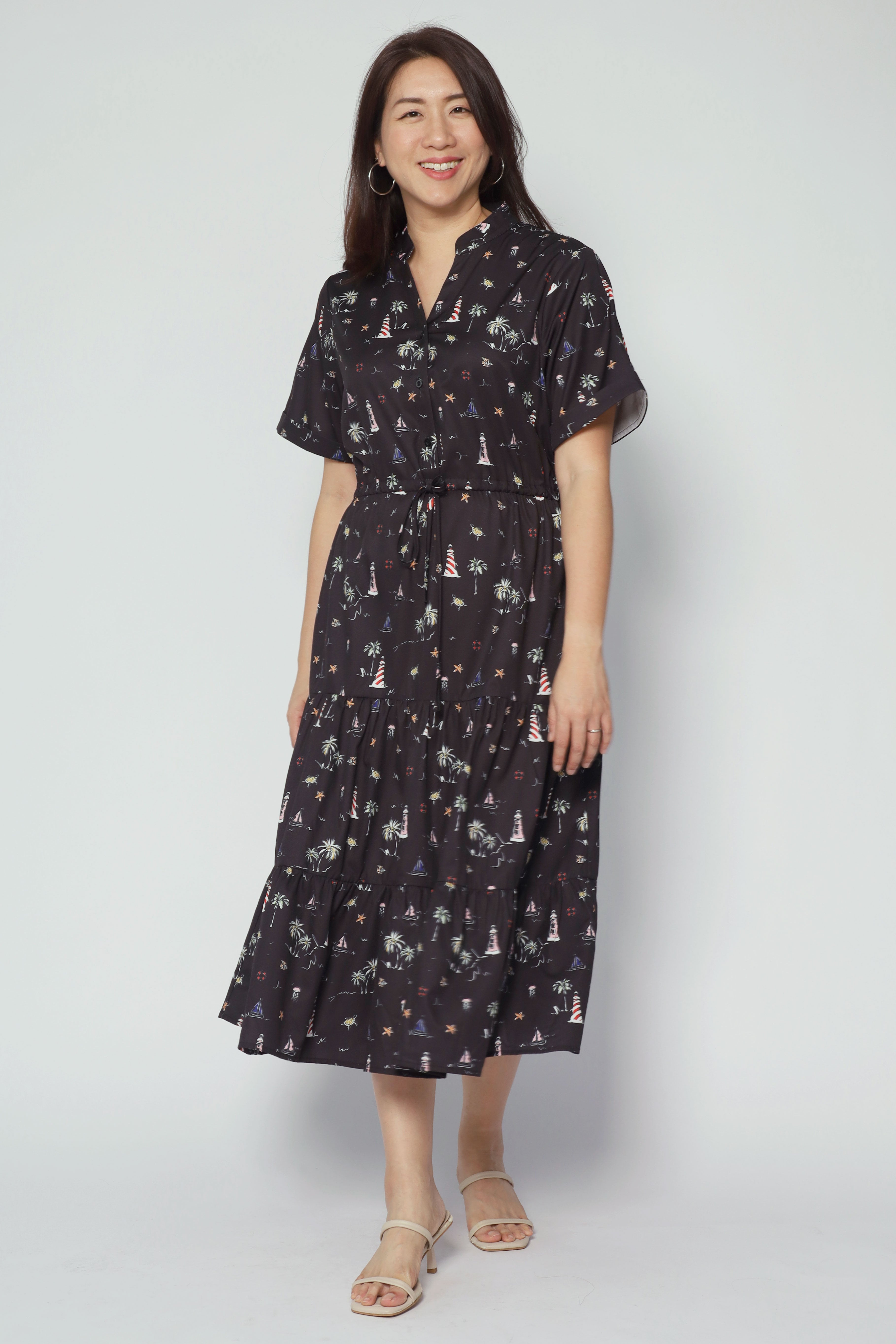 Vedette Dress in Palm Party