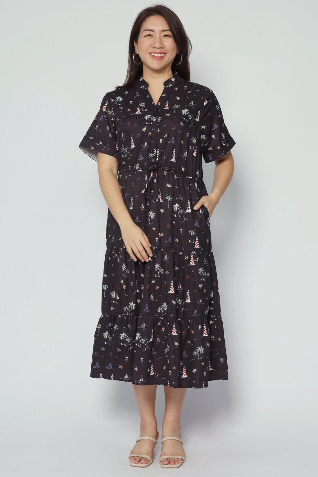 Vedette Dress in Palm Party