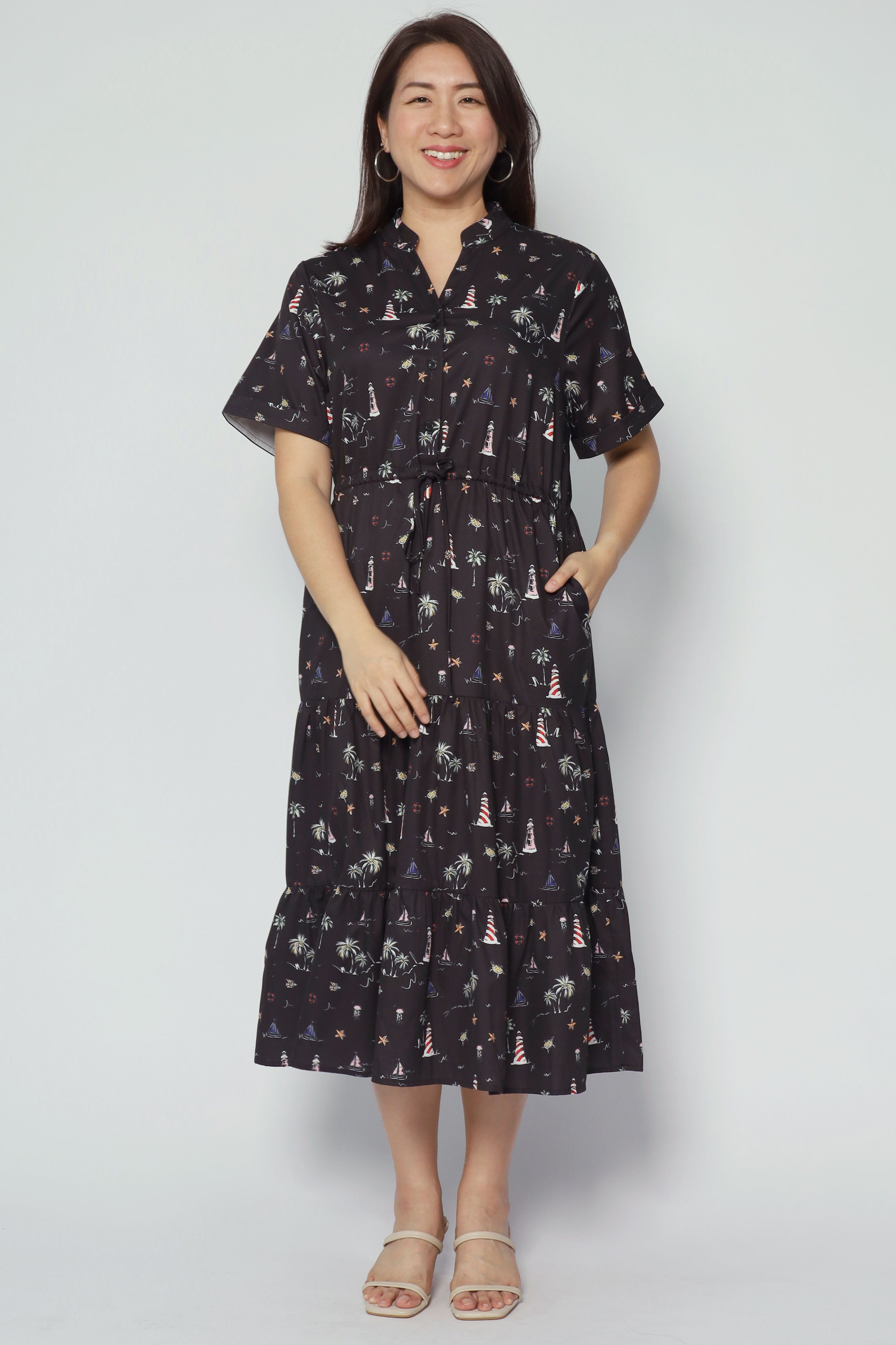 Vedette Dress in Palm Party