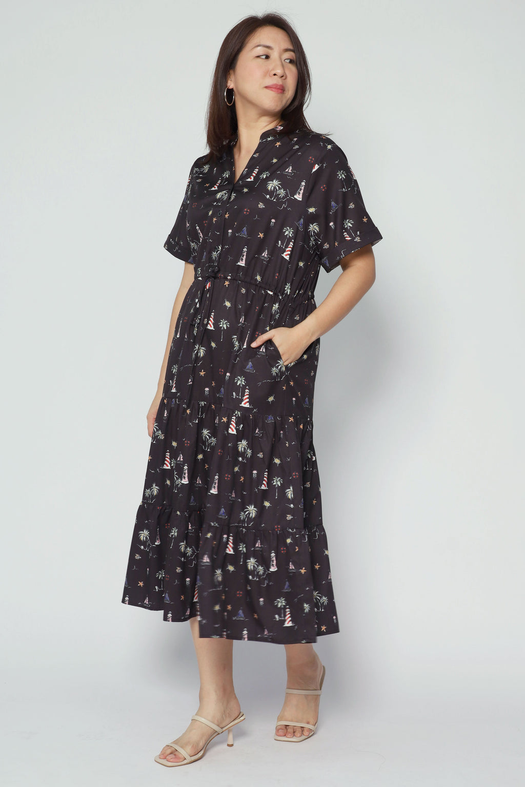 Vedette Dress in Palm Party