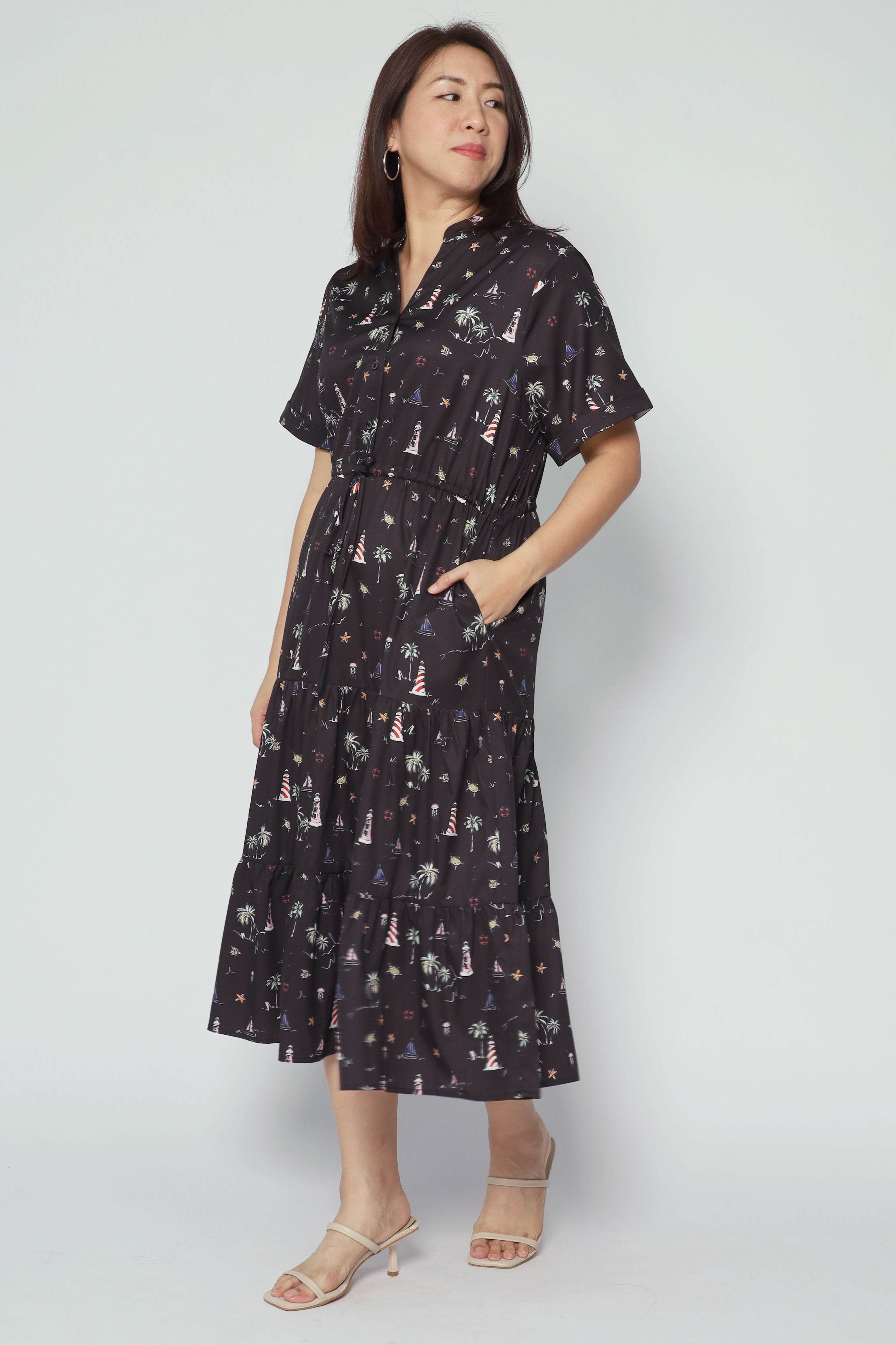 Vedette Dress in Palm Party