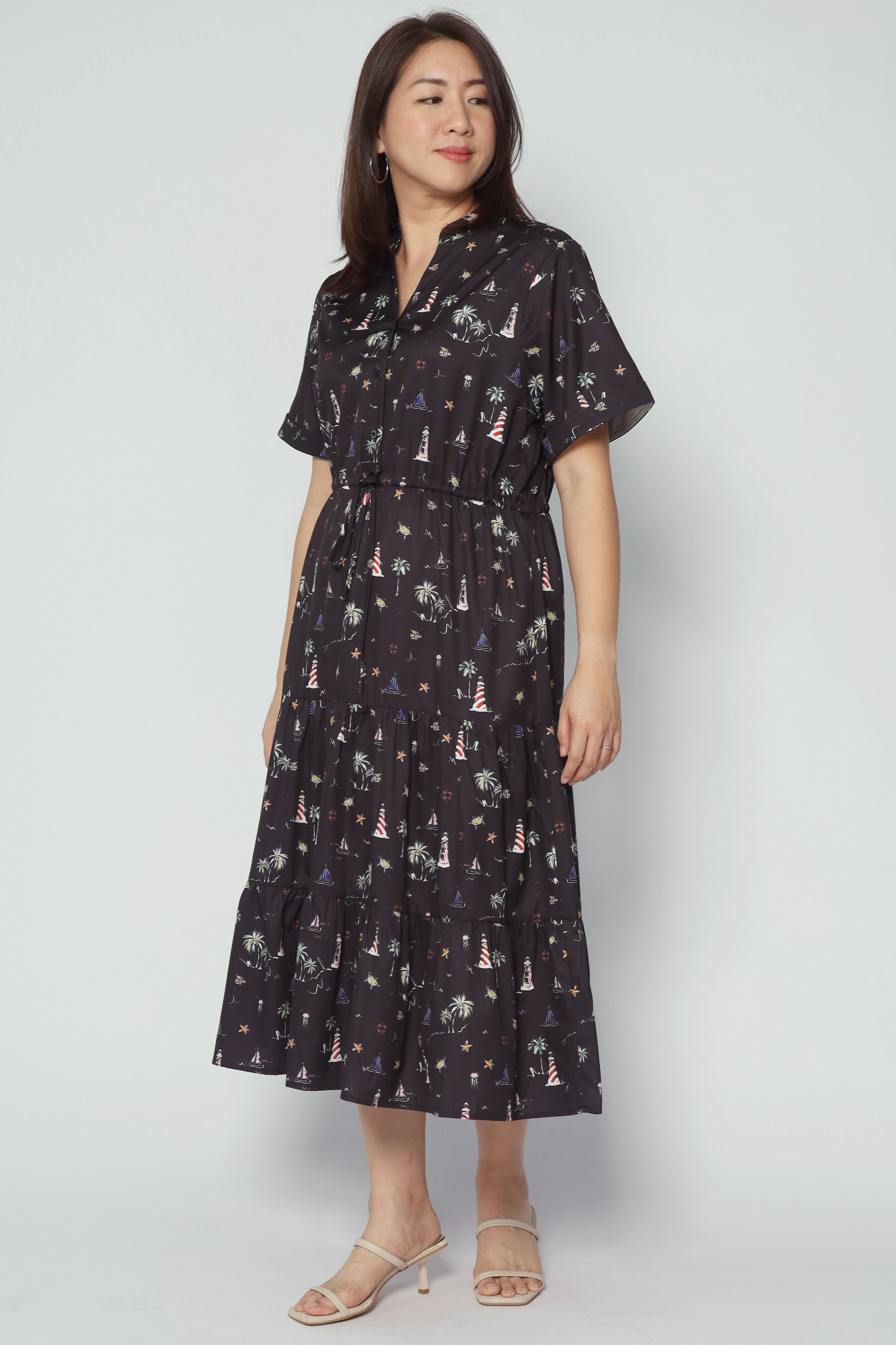 Vedette Dress in Palm Party