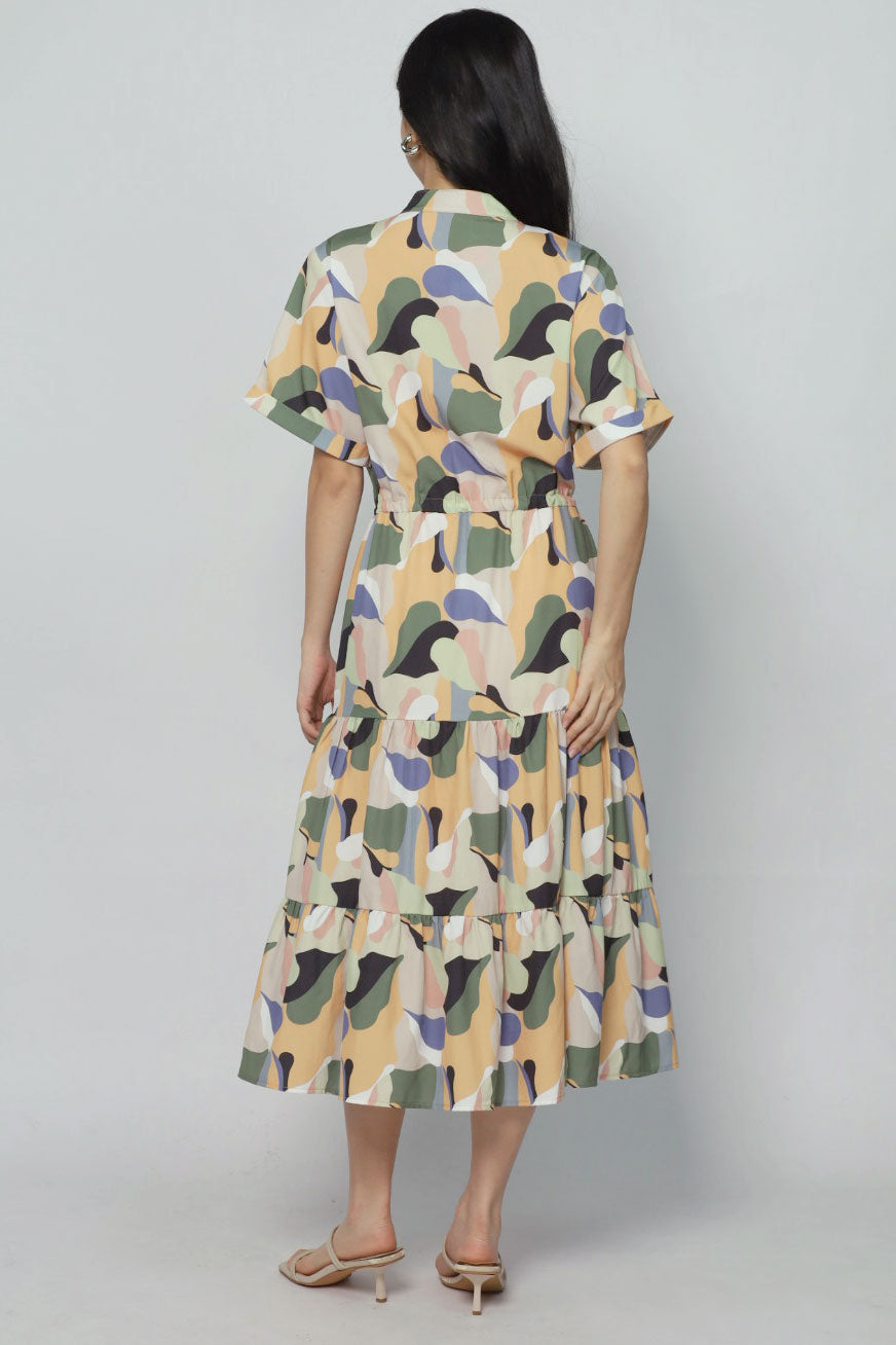 Vedette Dress in Pastel Picasso