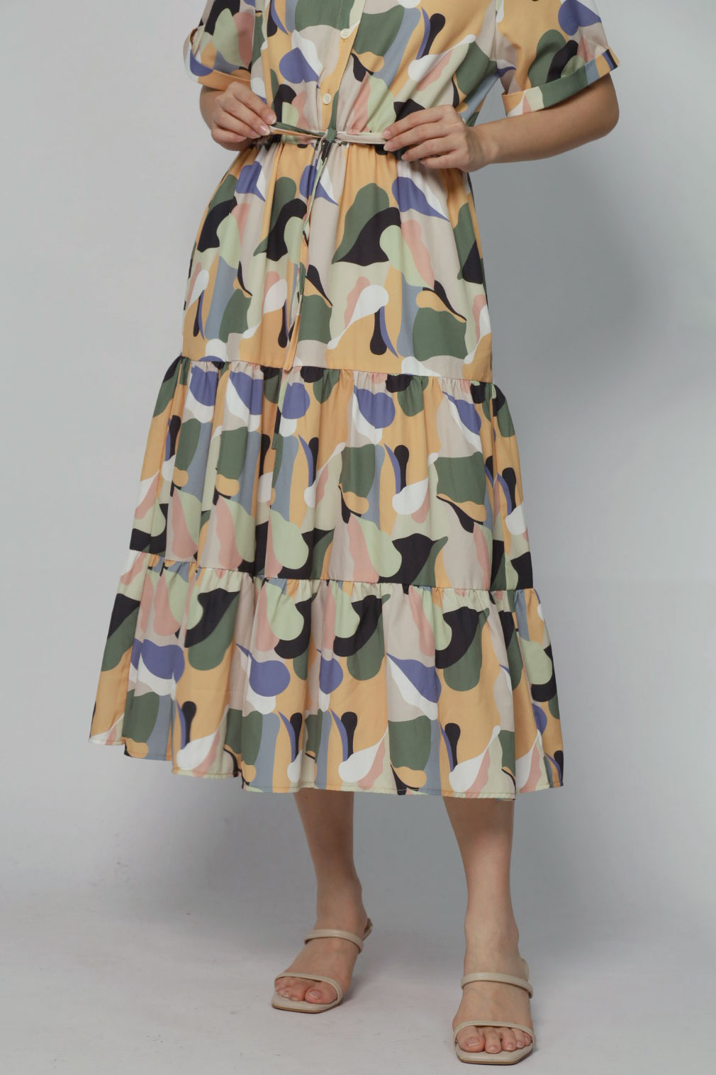 Vedette Dress in Pastel Picasso