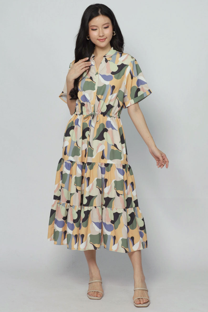 Vedette Dress in Pastel Picasso