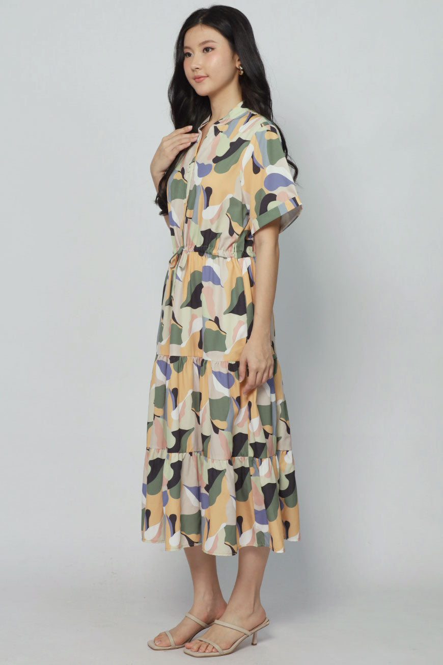 Vedette Dress in Pastel Picasso