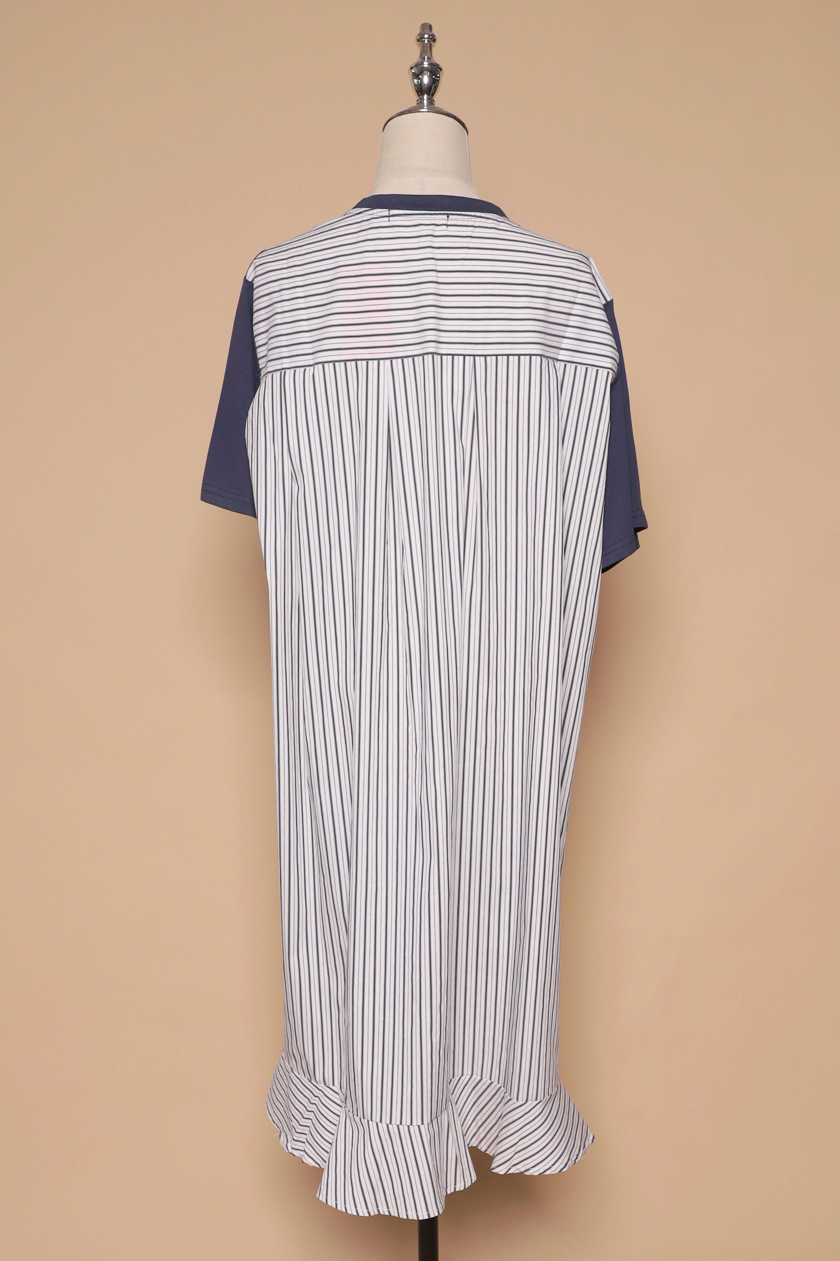 PO - Yong Pinstripes Dress in Blue