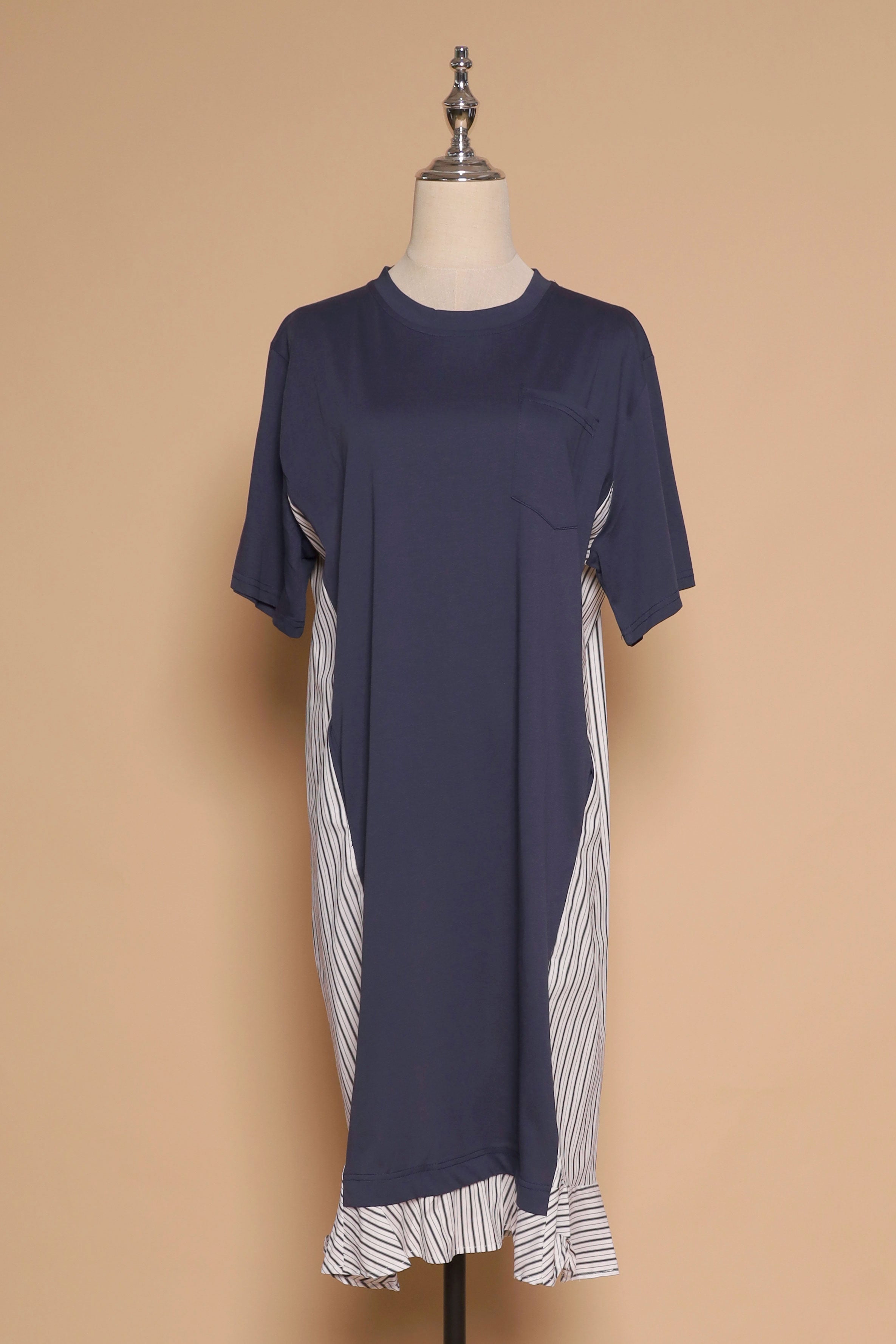 PO - Yong Pinstripes Dress in Blue
