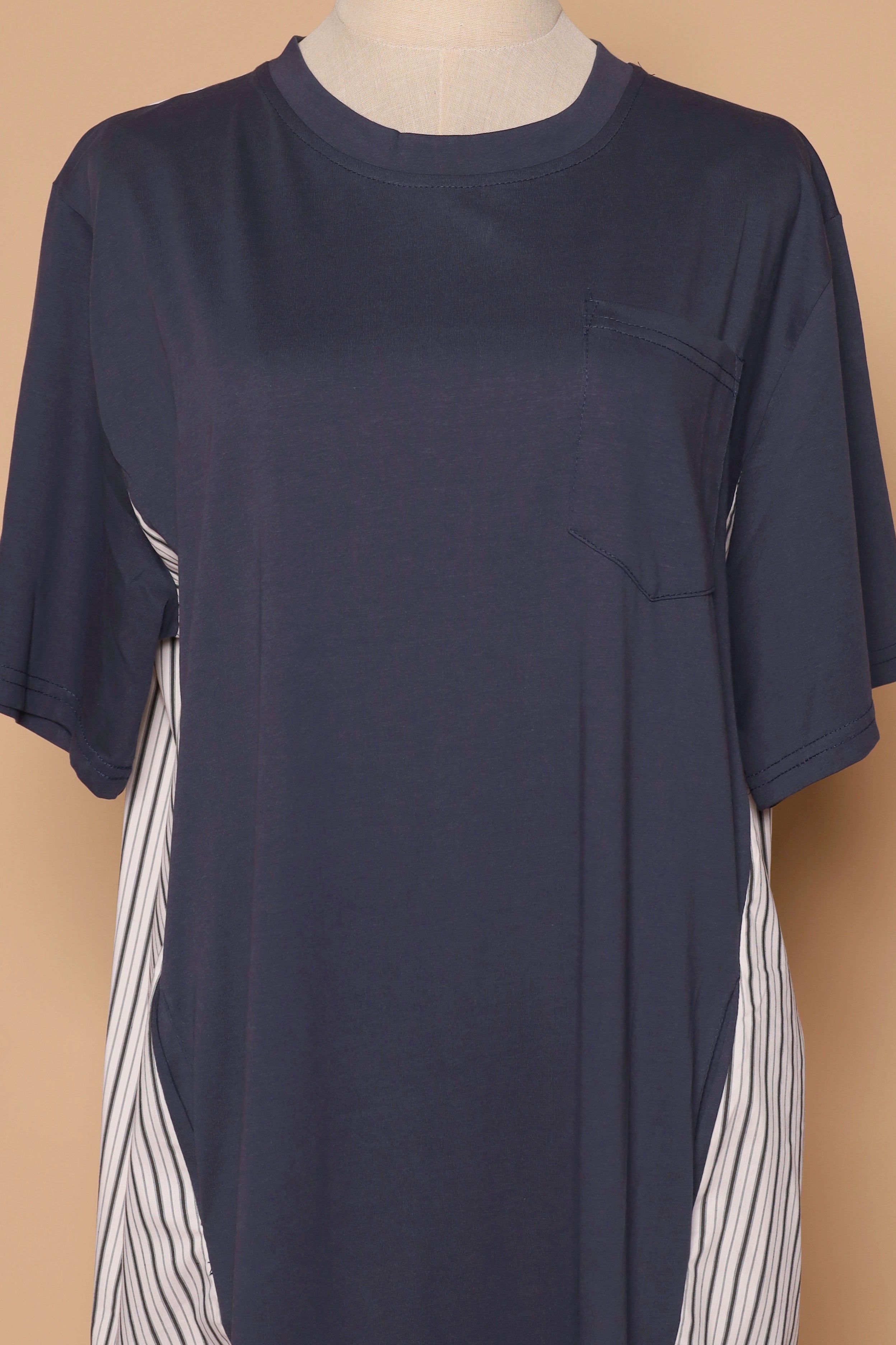 PO - Yong Pinstripes Dress in Blue