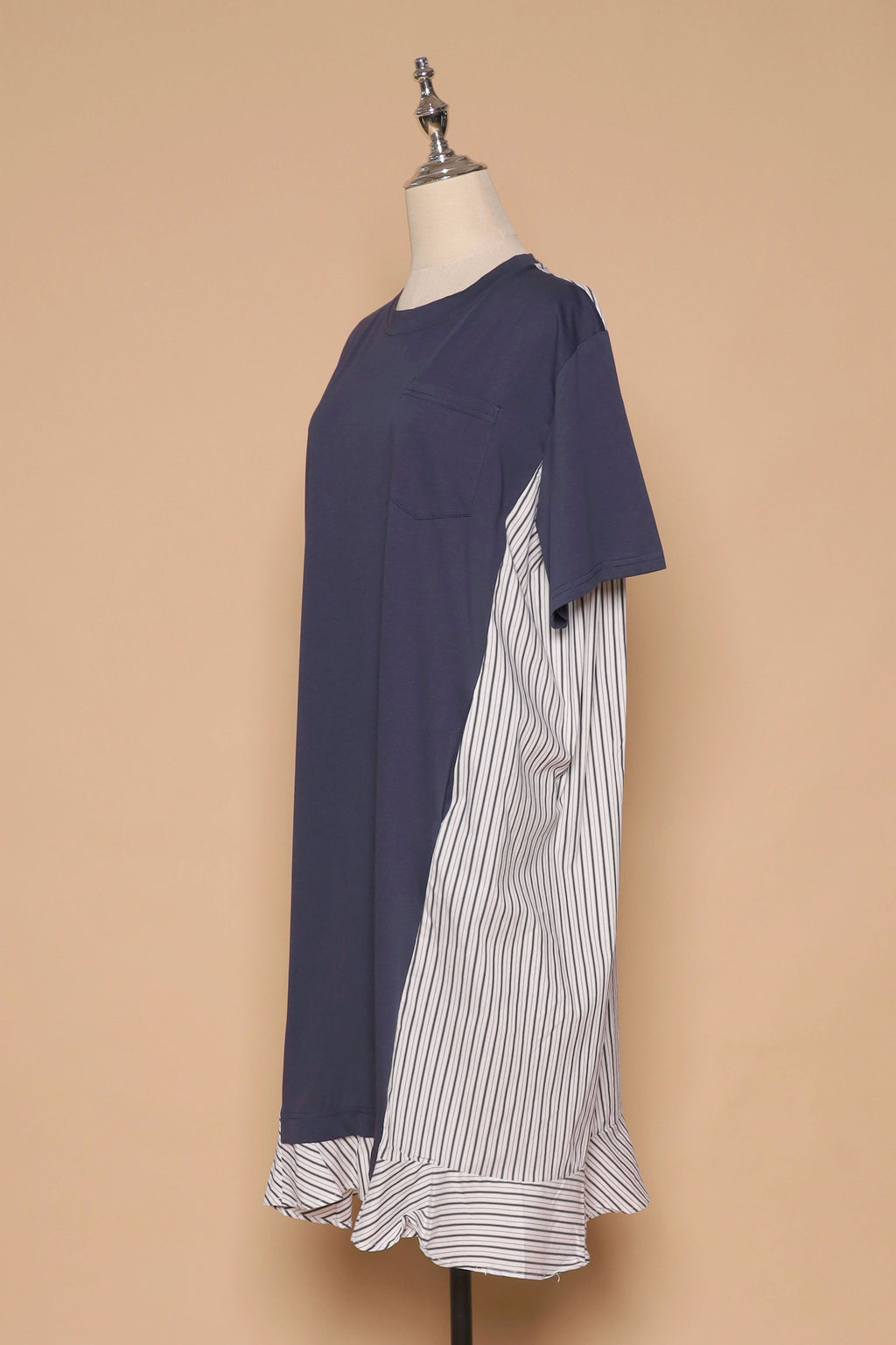 PO - Yong Pinstripes Dress in Blue