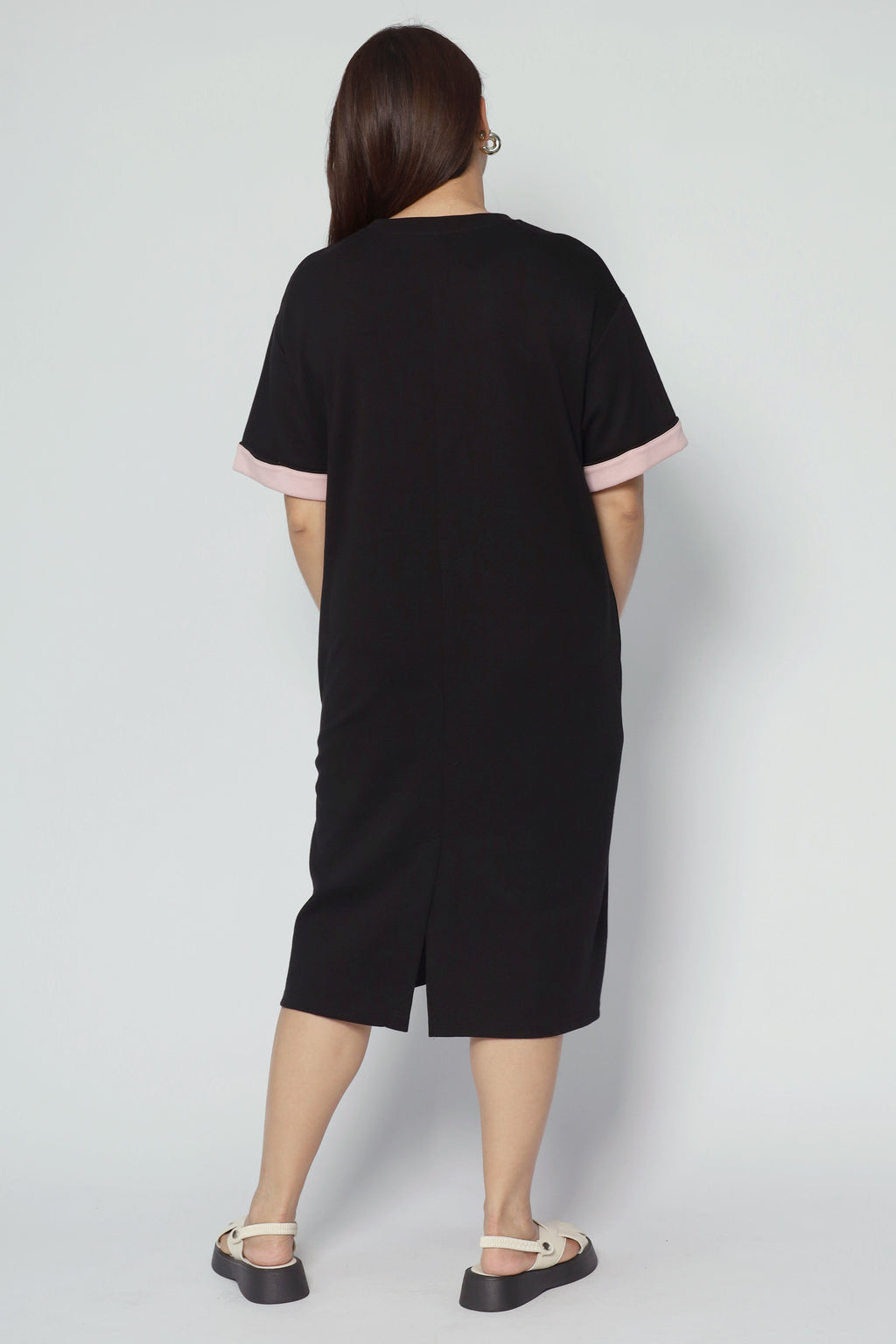 Zaria Contrast Sleeves Dress