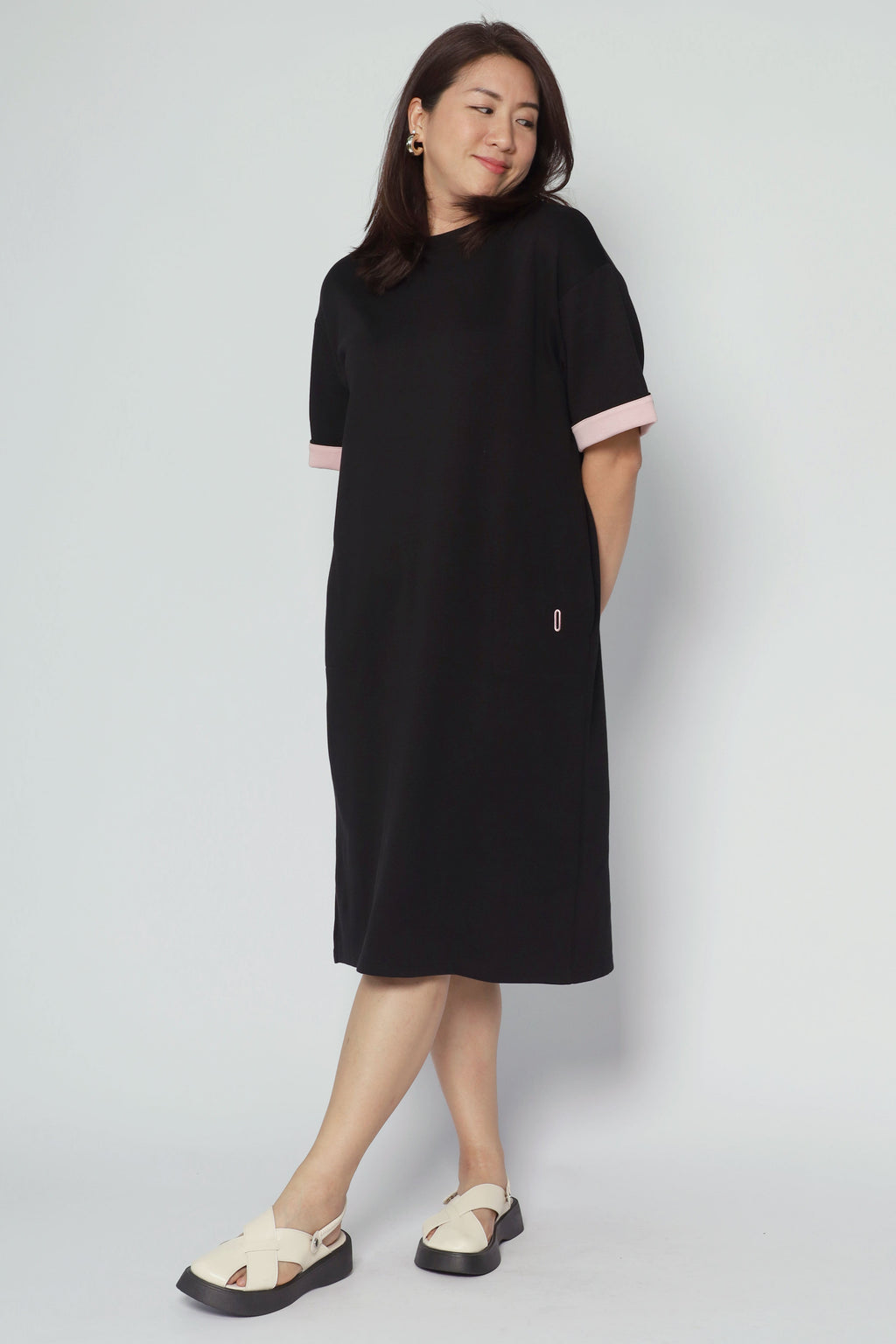 Zaria Contrast Sleeves Dress